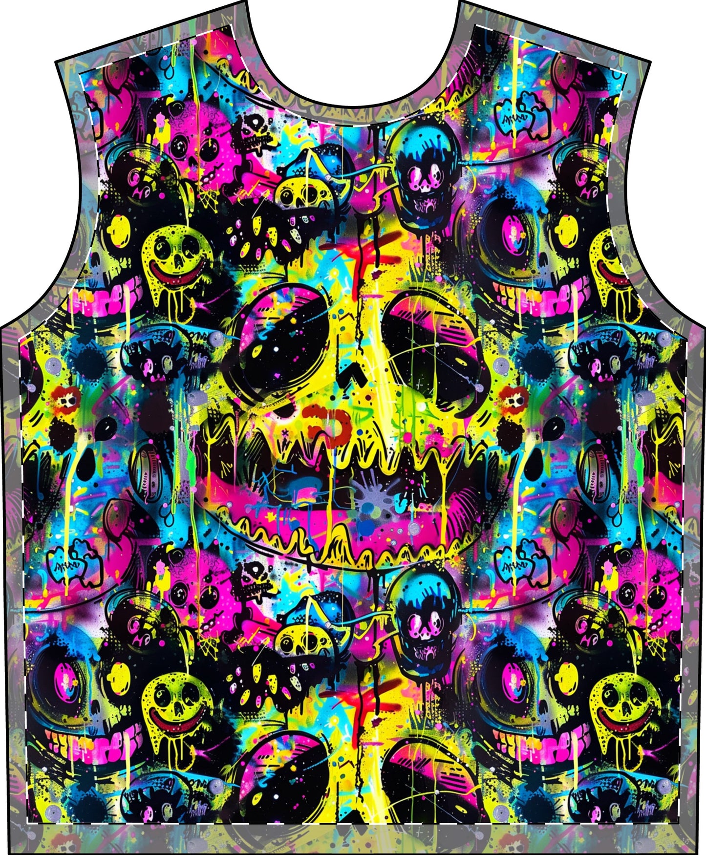 Neon Smiley Pajama Set