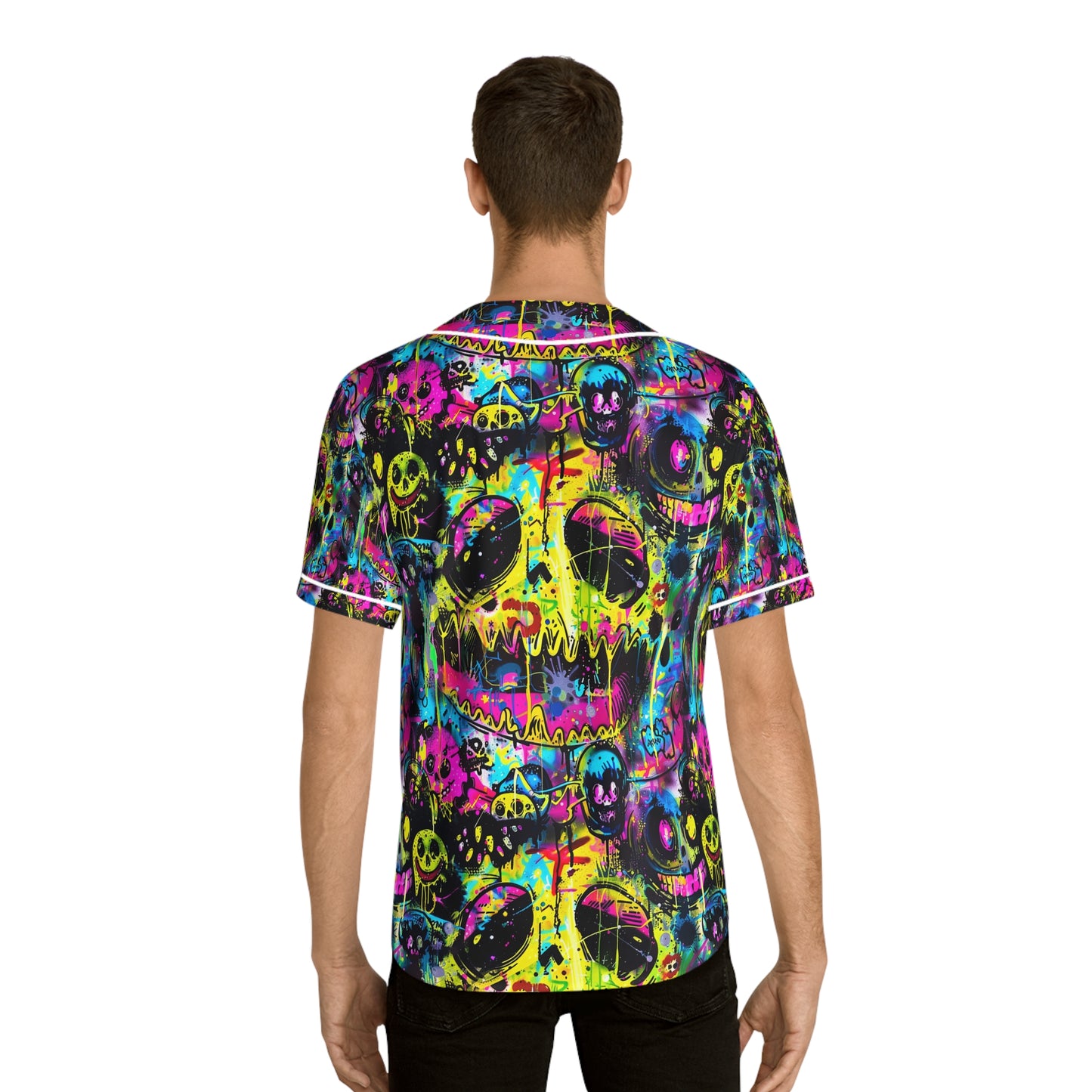 Rave Liquid Face Men's Baseball Jersey