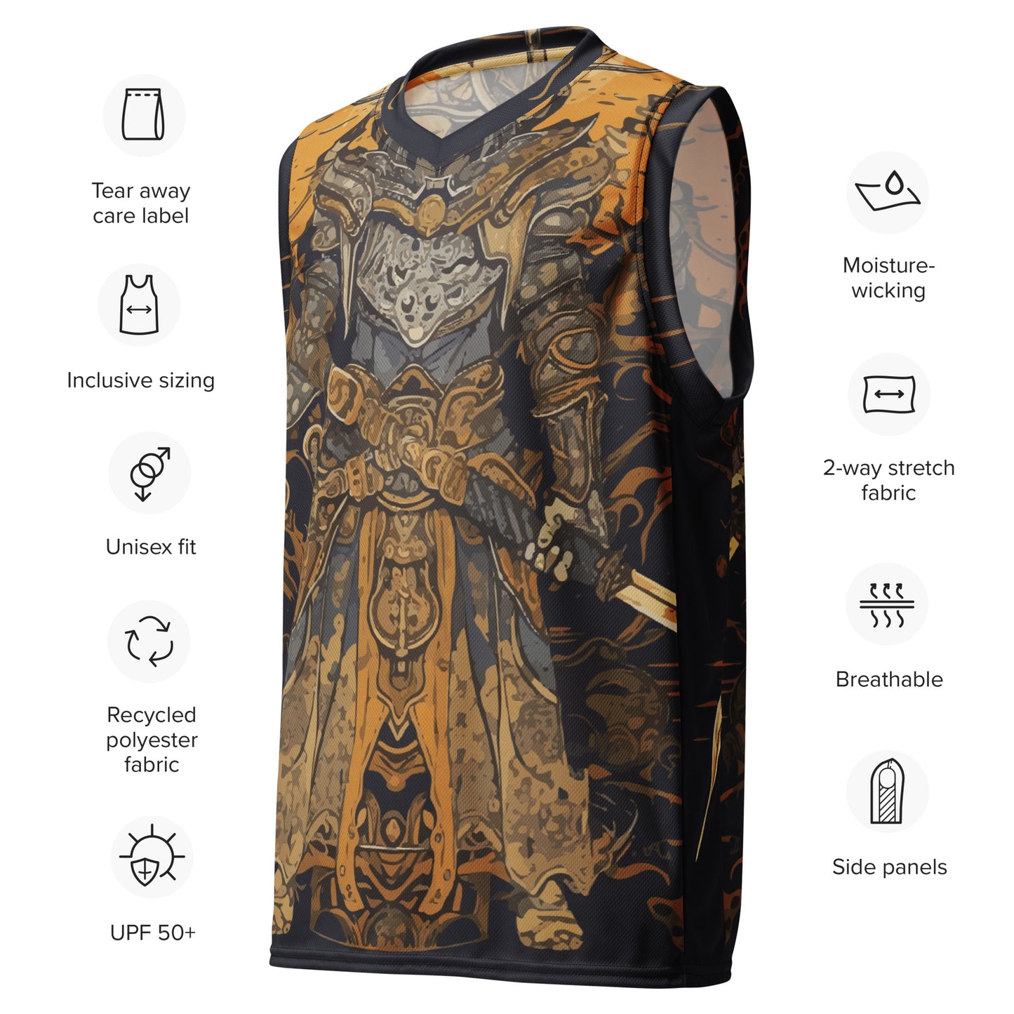 Samurai Recycled unisex basketball jersey