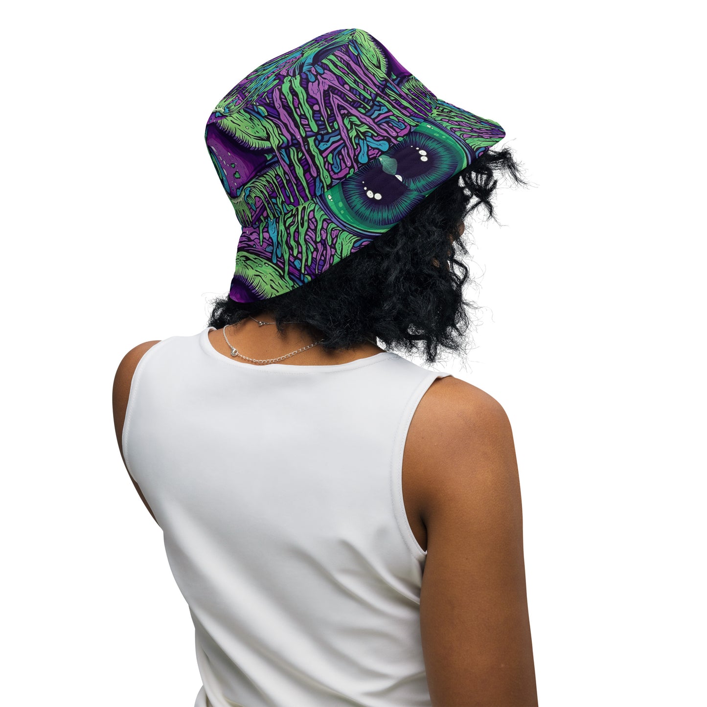 Trippy third eye Reversible bucket hat