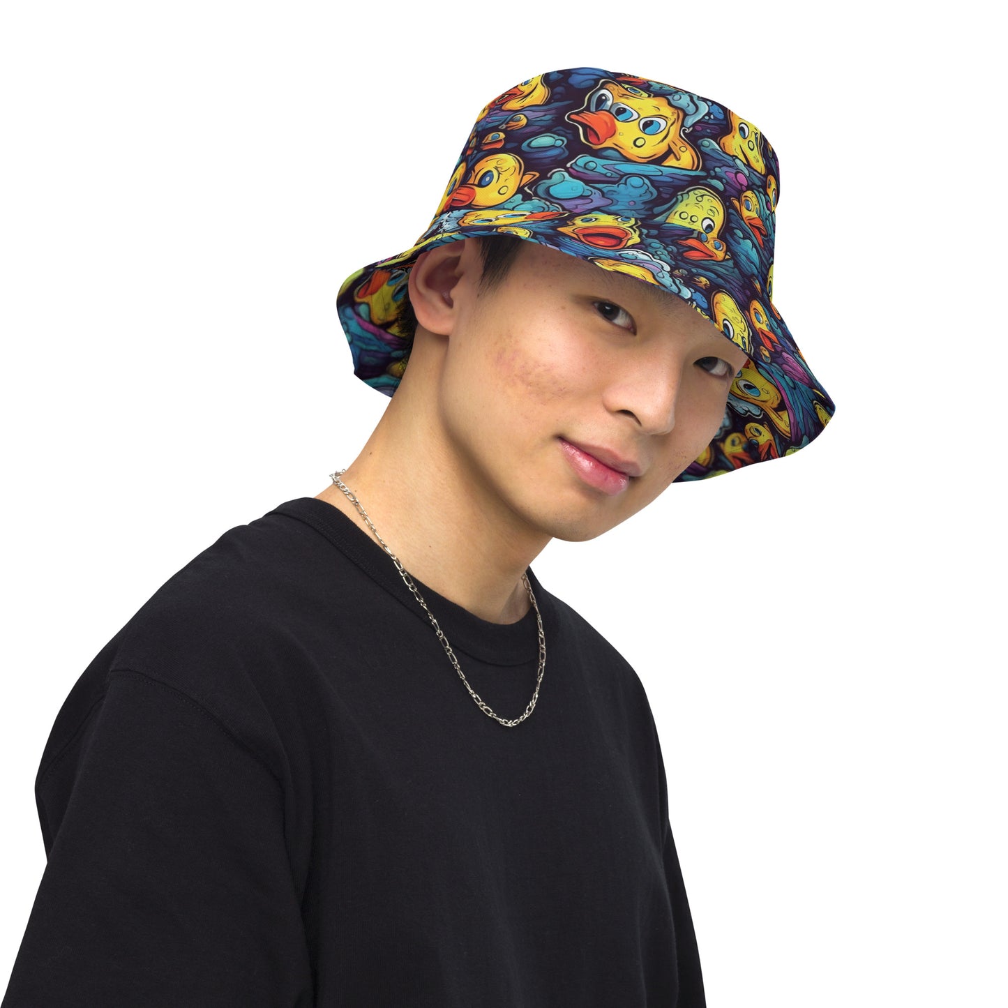 Trippy Rubber Ducky Reversible bucket hat