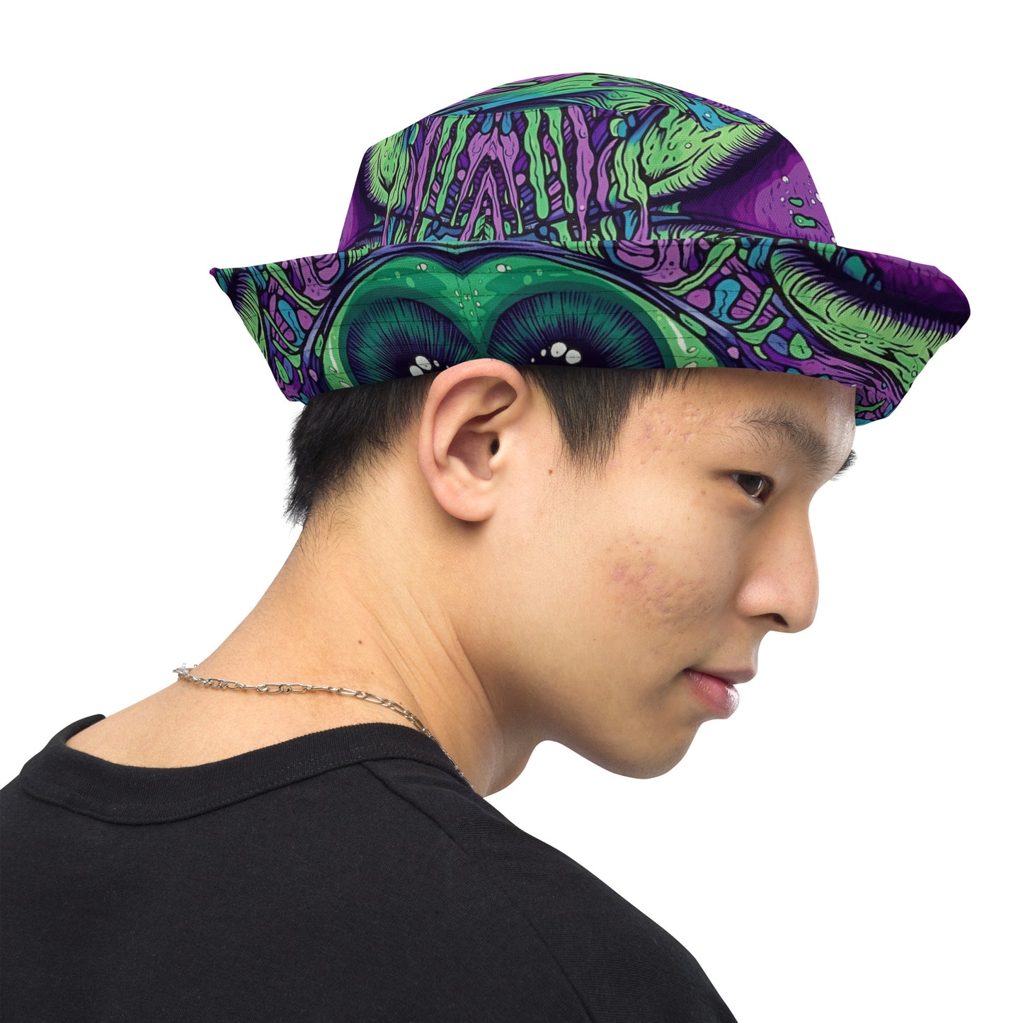 Trippy third eye Reversible bucket hat