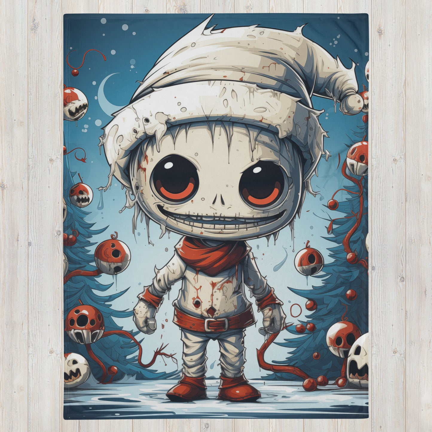 Little Scary Christmas Throw Blanket