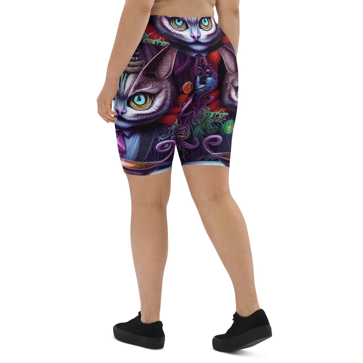 Cheshire Cat in Wonderland 1.0 Biker Shorts