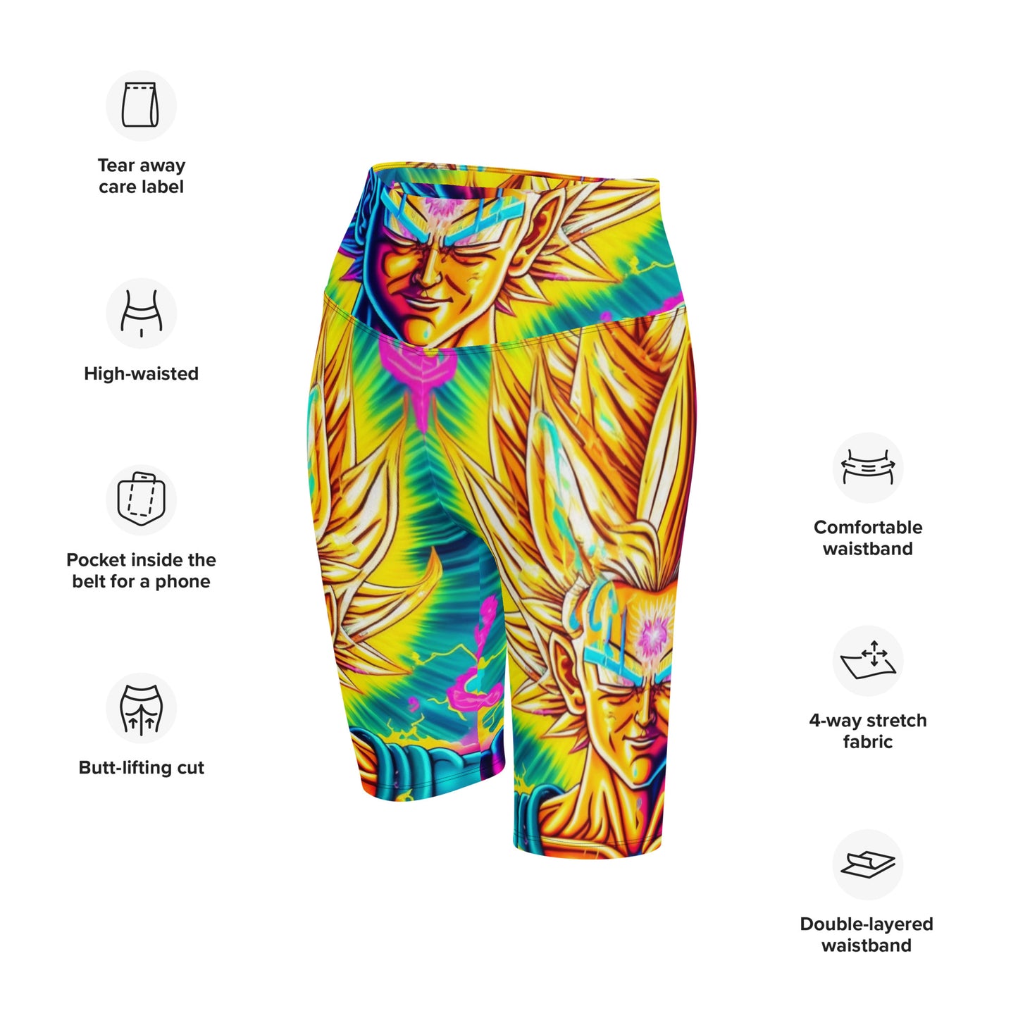 Super Saiyan Trip 1.0 Biker Shorts