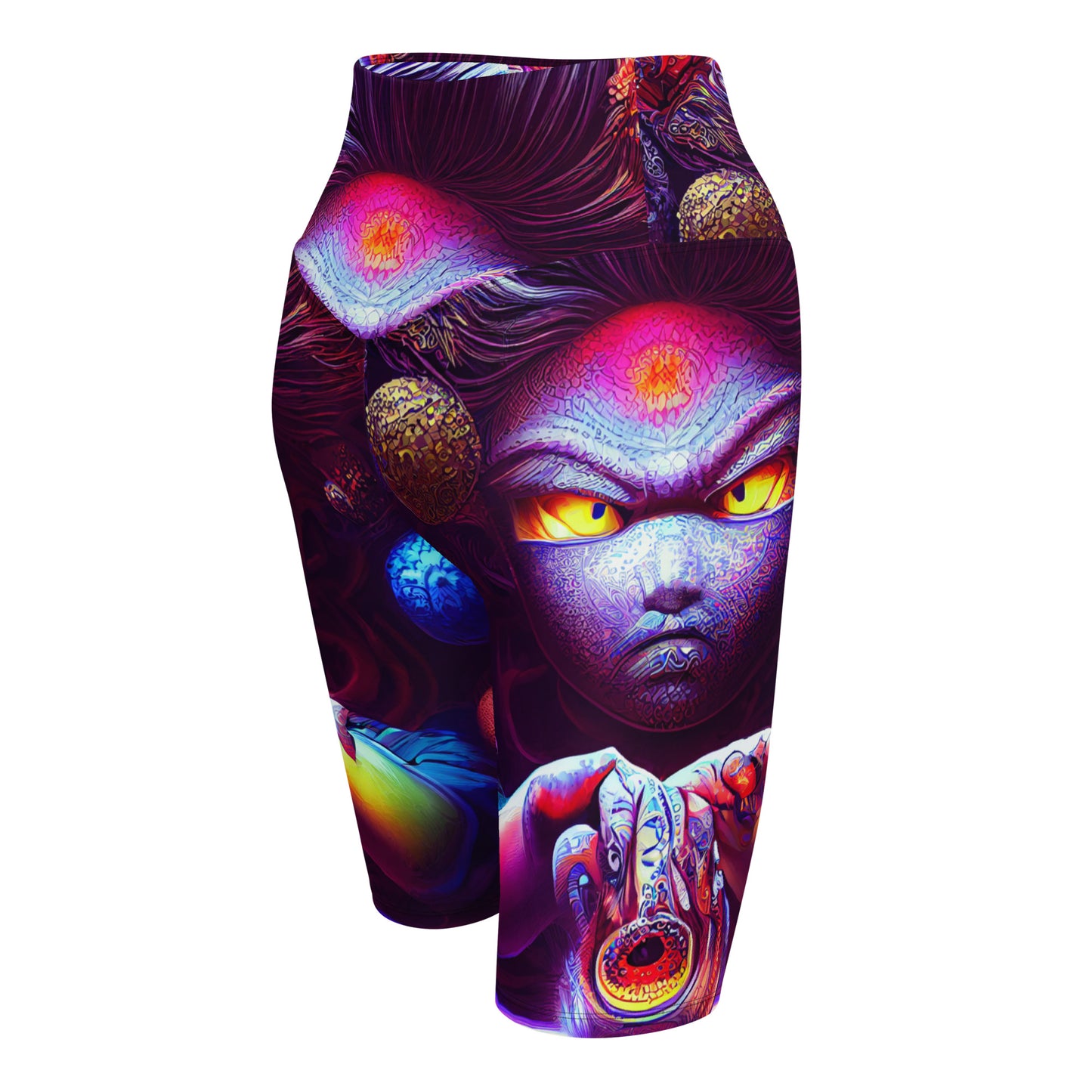 Super Saiyan in Wonderland 1.0 Biker Shorts