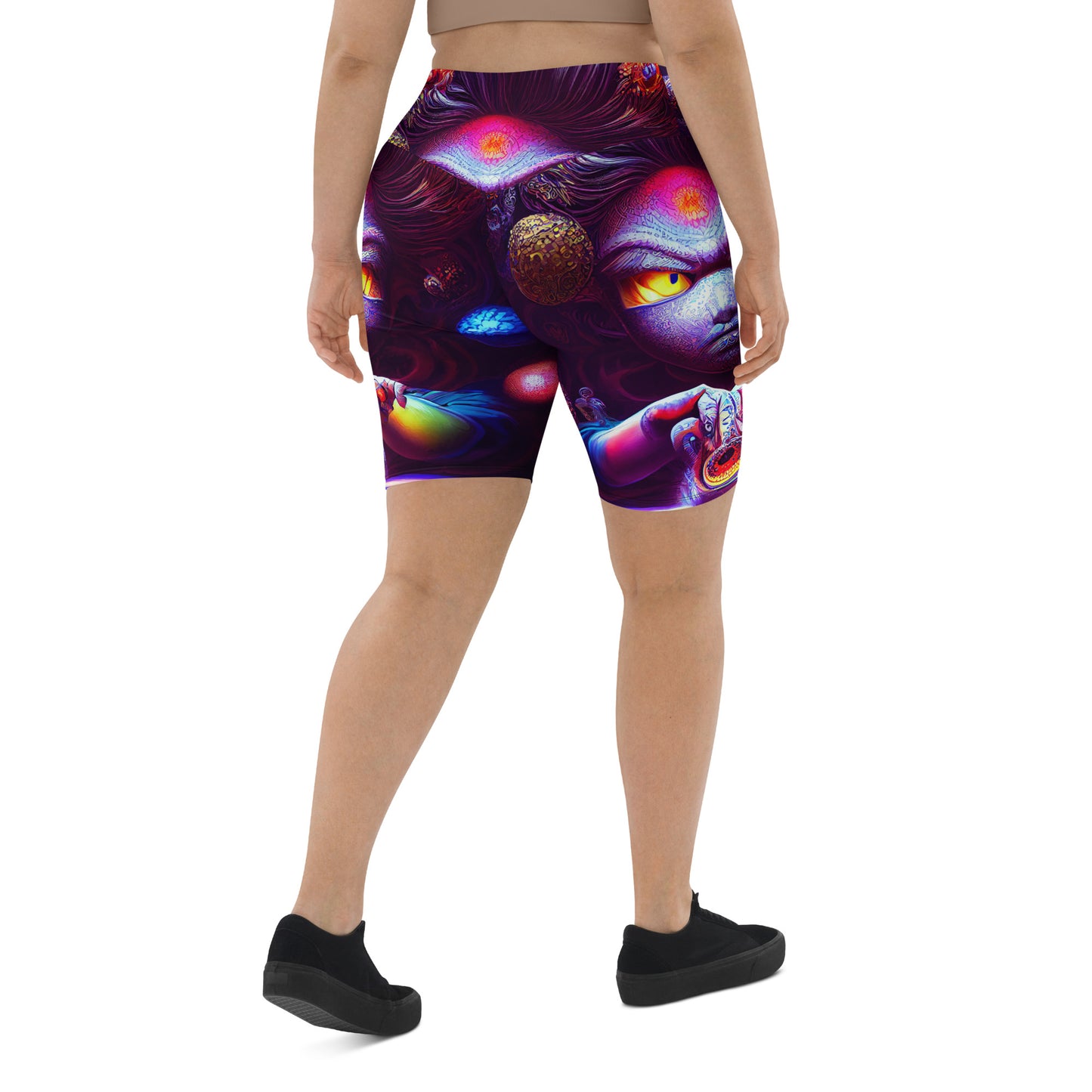 Super Saiyan in Wonderland 1.0 Biker Shorts