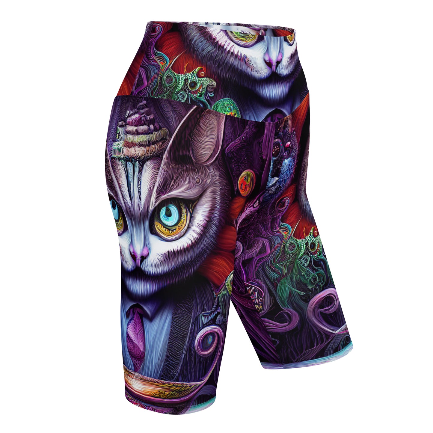 Cheshire Cat in Wonderland 1.0 Biker Shorts