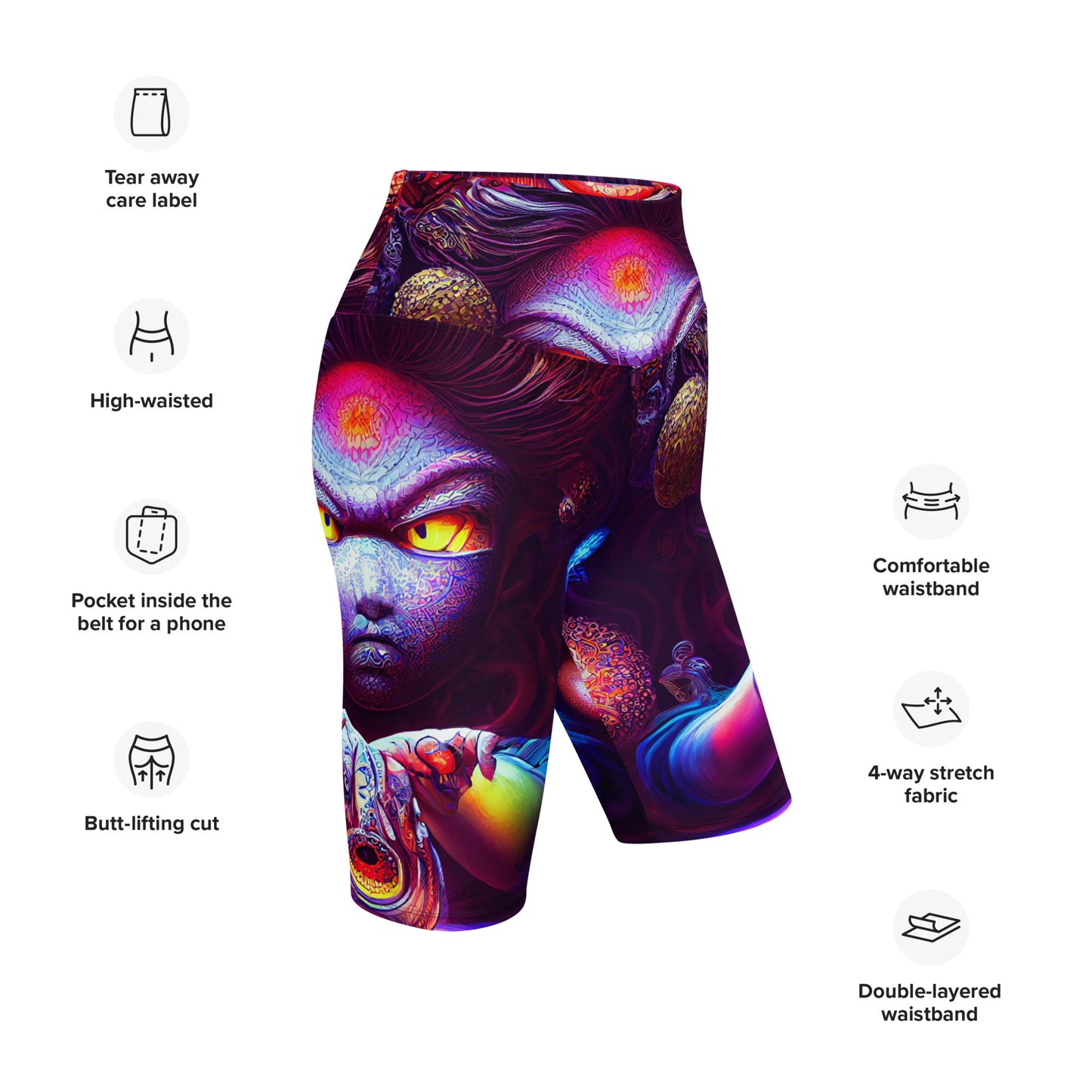 Super Saiyan in Wonderland 1.0 Biker Shorts