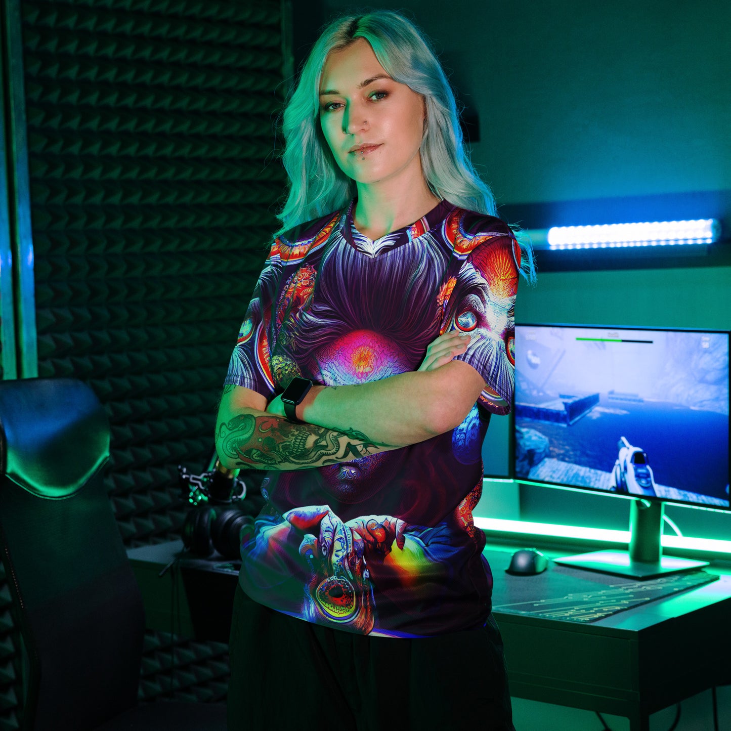 Super Saiyan in Wonderland 1.0 Recycled unisex sports jersey