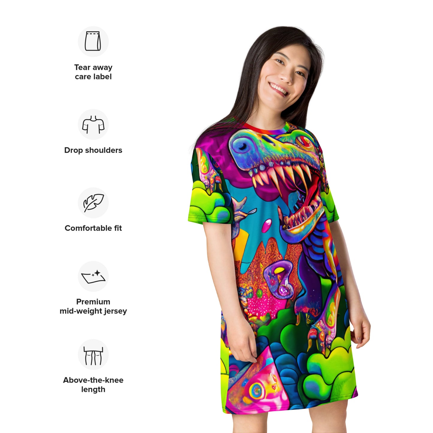 Dino Trip T-shirt Dress