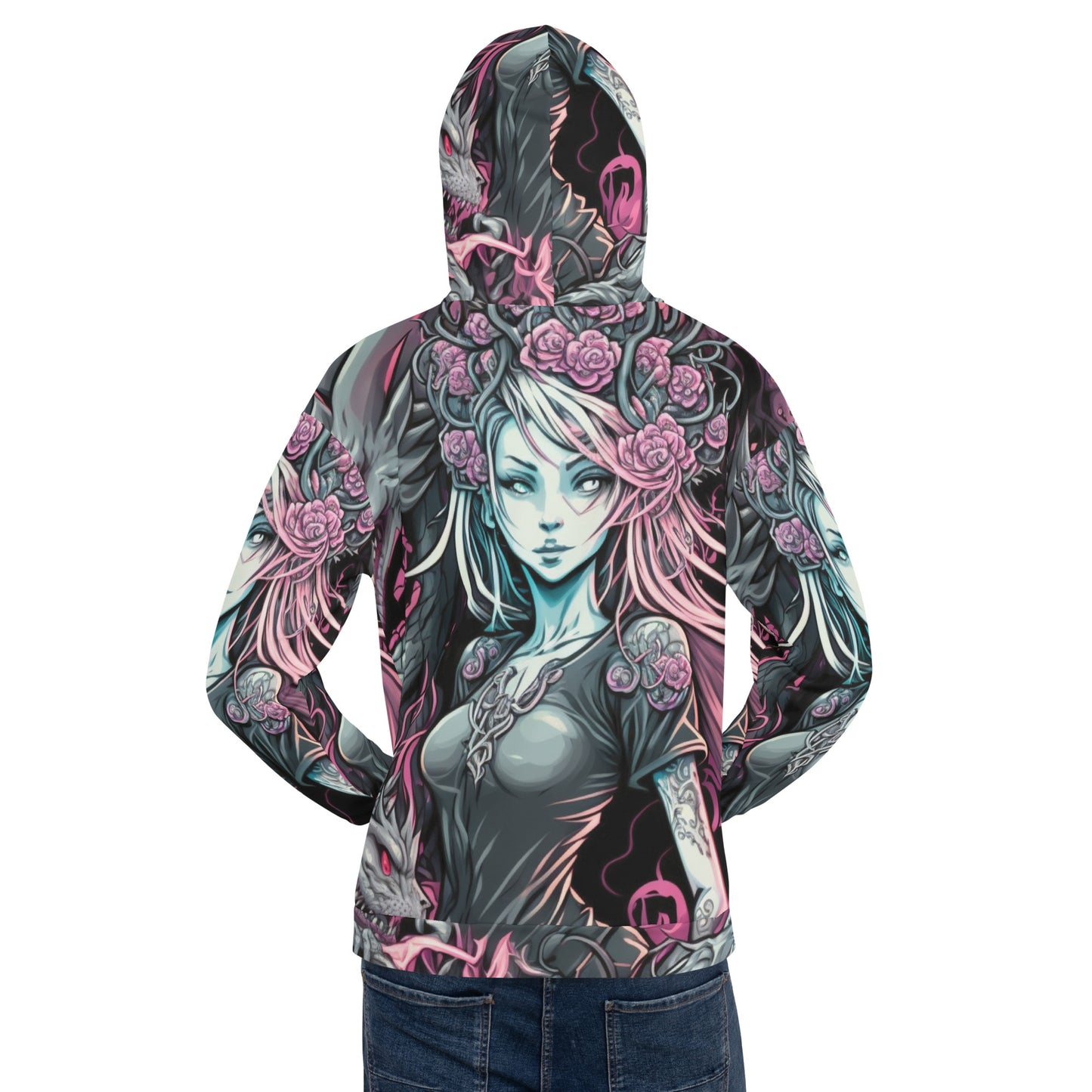 Anime dragon woman 1.0 Unisex Hoodie