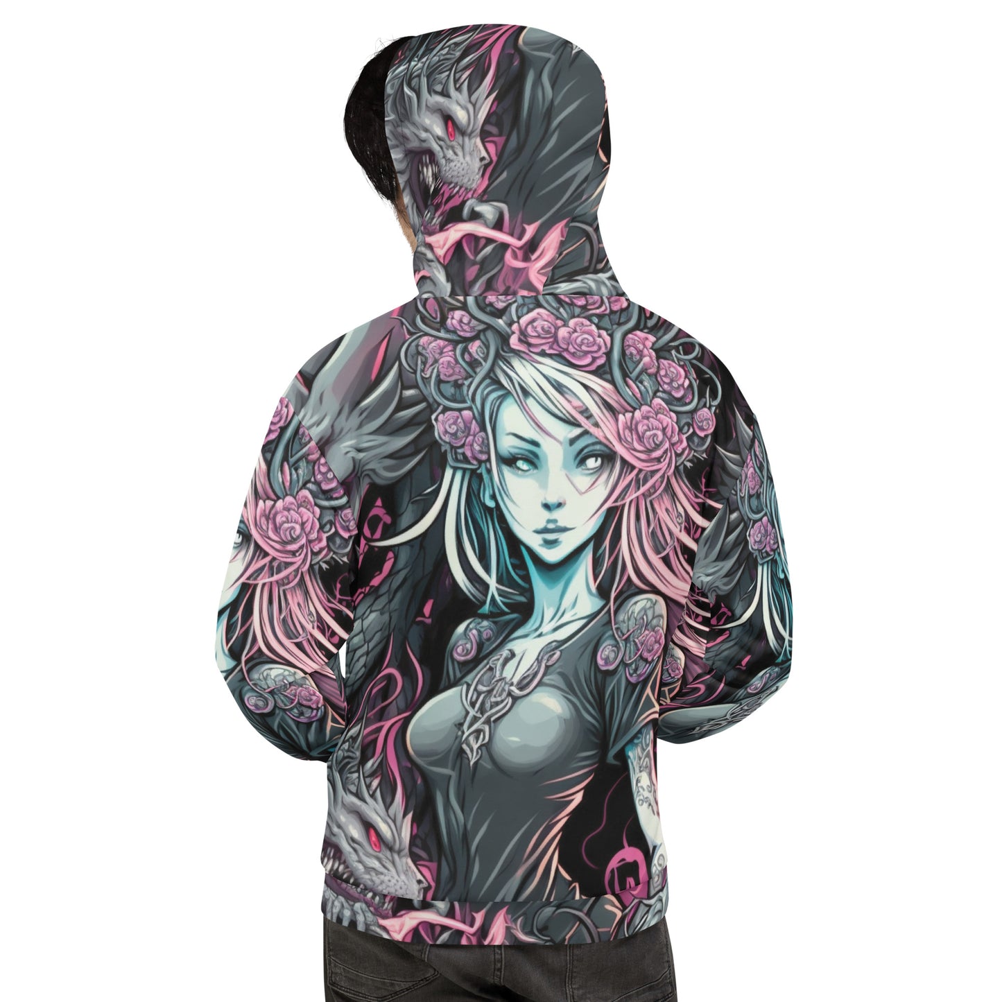 Anime dragon woman 1.0 Unisex Hoodie