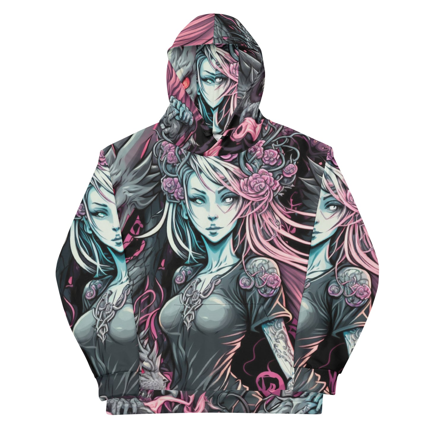 Anime dragon woman 1.0 Unisex Hoodie