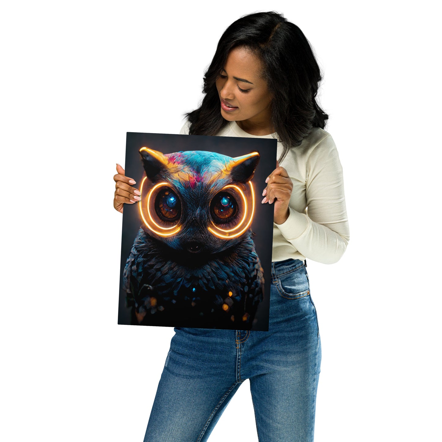 Electro owl 1.0 Metal Print Wall Art