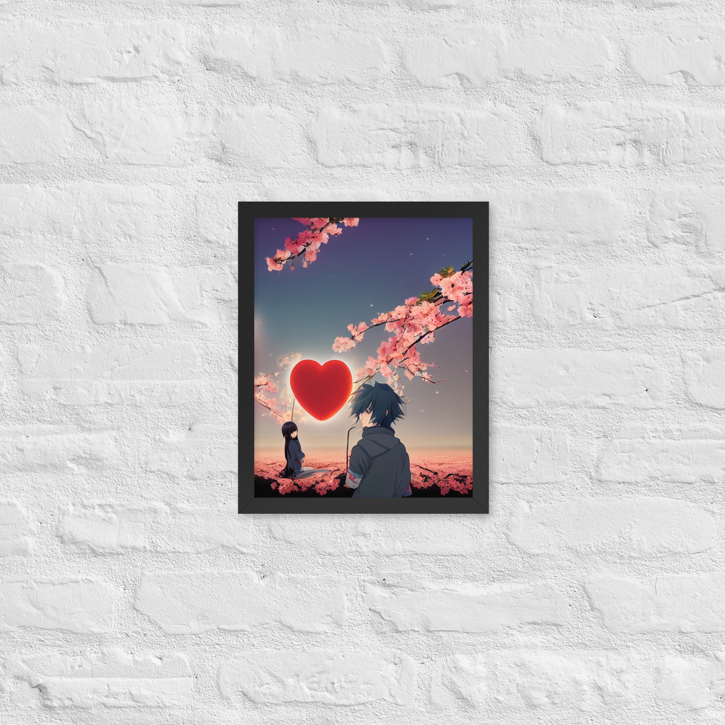 Anime love 1.0 Framed Photo Paper Poster Wall Art