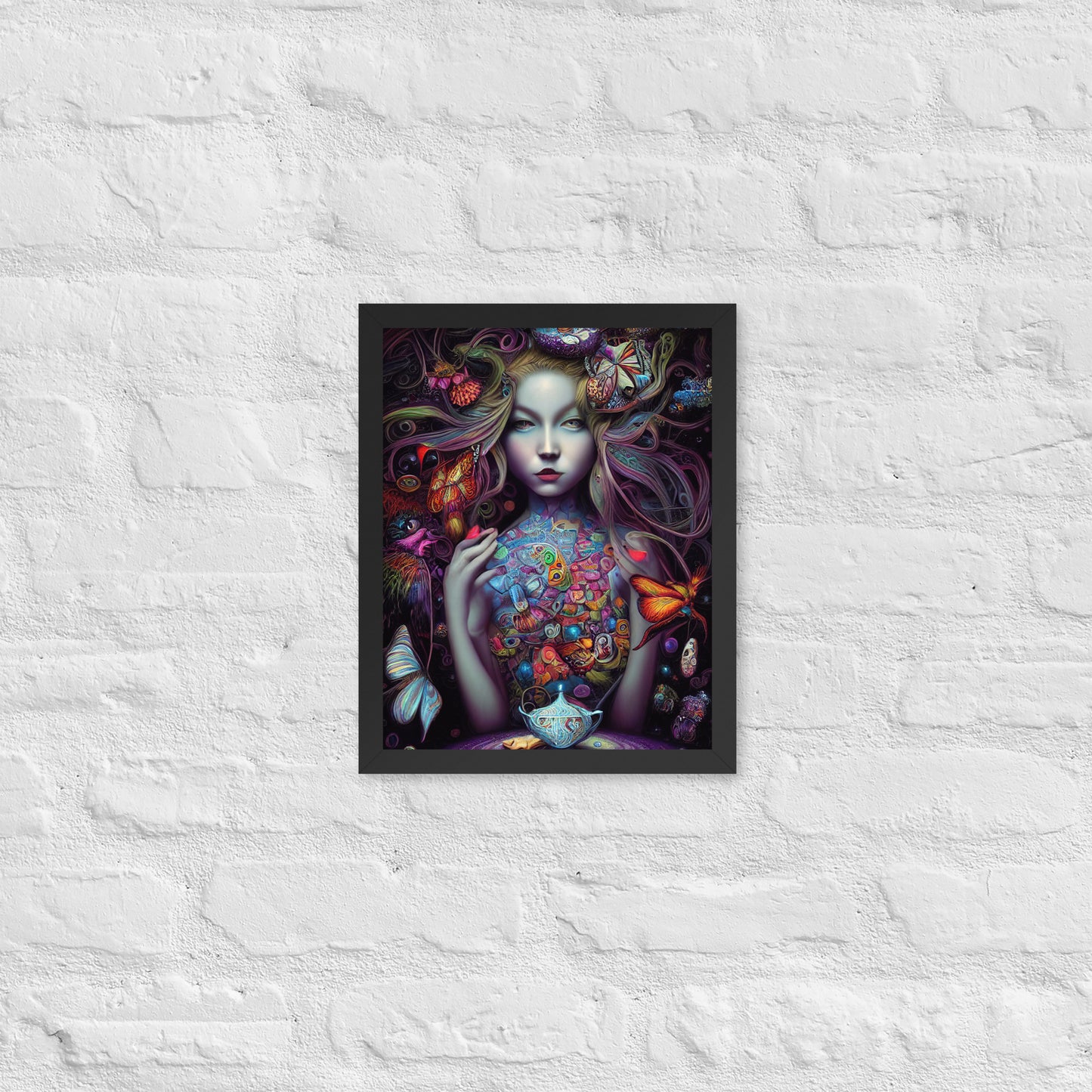 Alice in Wonderland Trippy 1.0 Framed photo paper poster