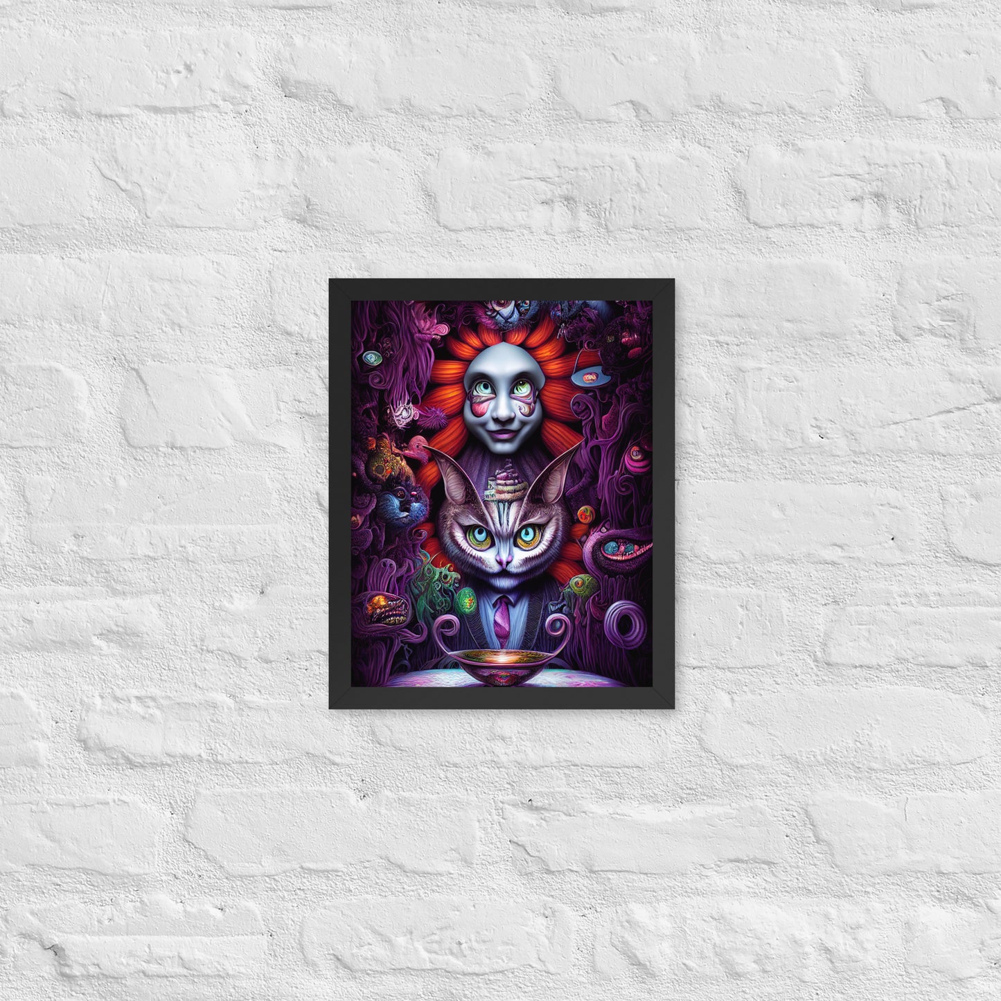 Cheshire Cat in Wonderland 1.0 Framed photo paper poster