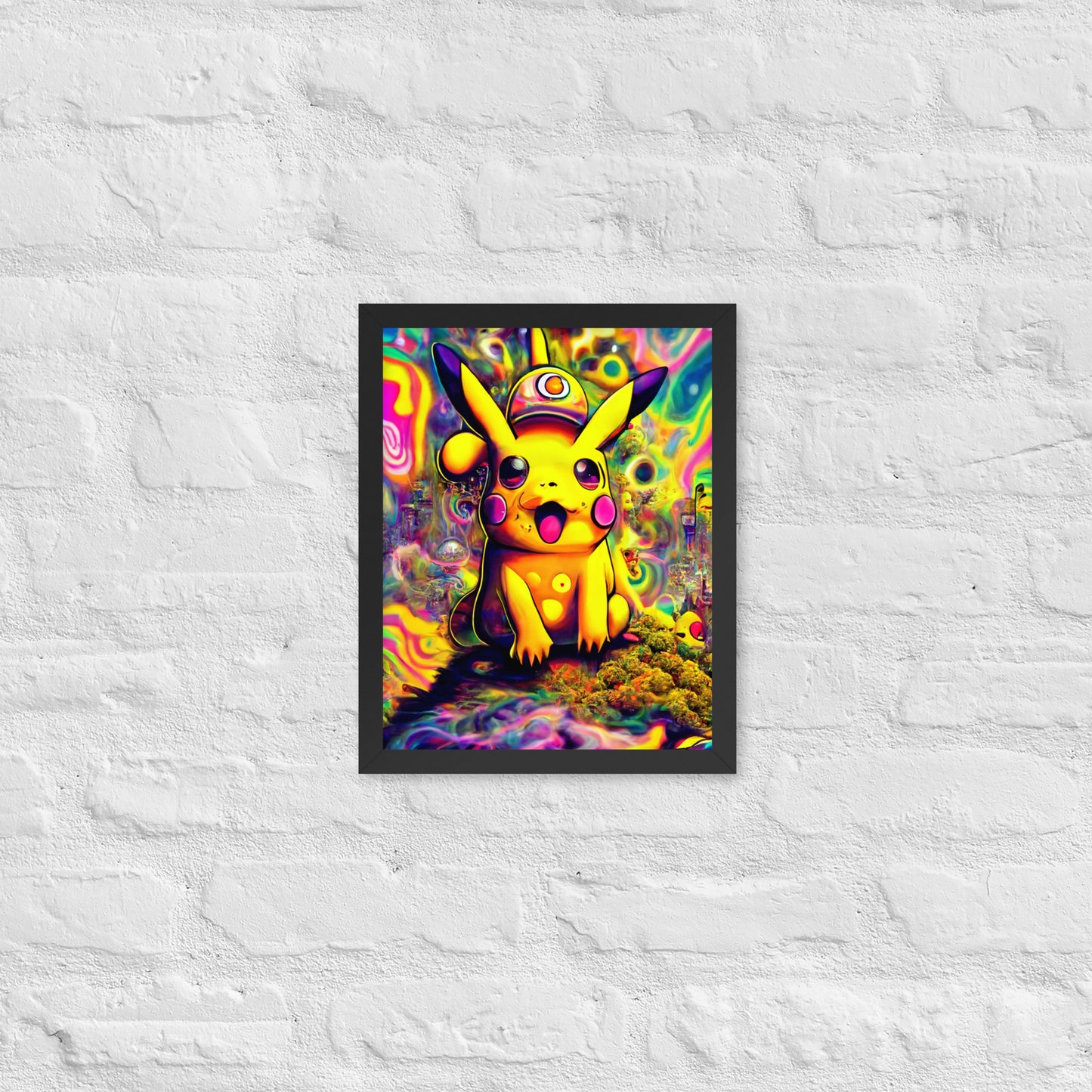Pikachu Trip 1.0 Framed photo paper poster