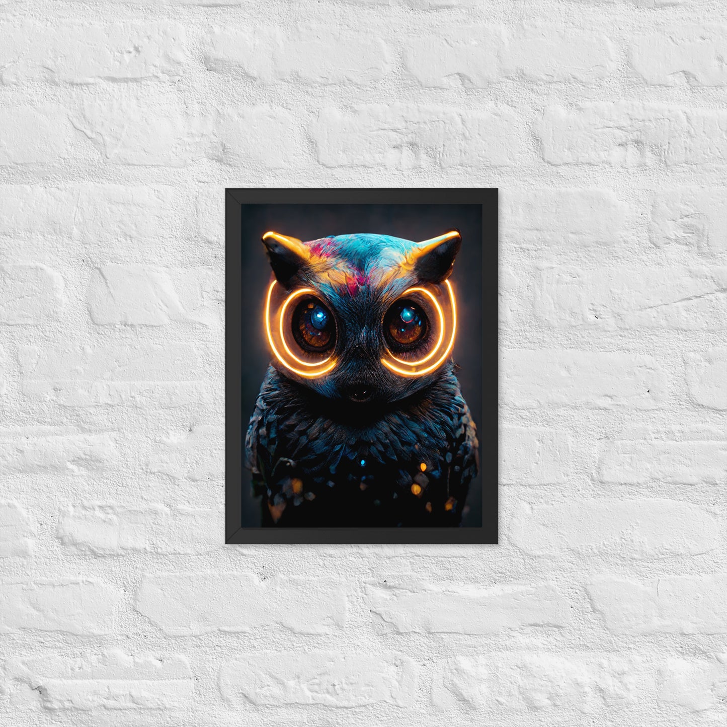 Electro Owl 1.0 Framed Photo Paper Poster
