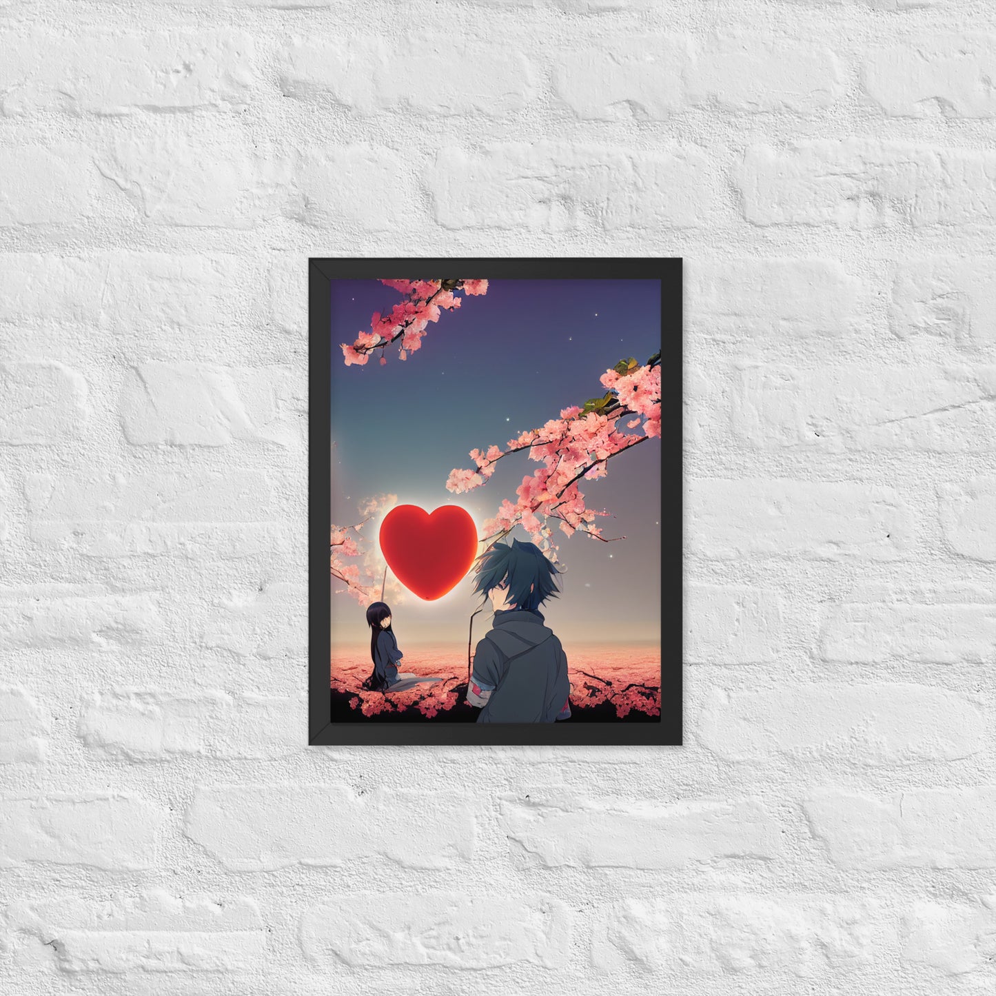 Anime love 1.0 Framed Photo Paper Poster Wall Art