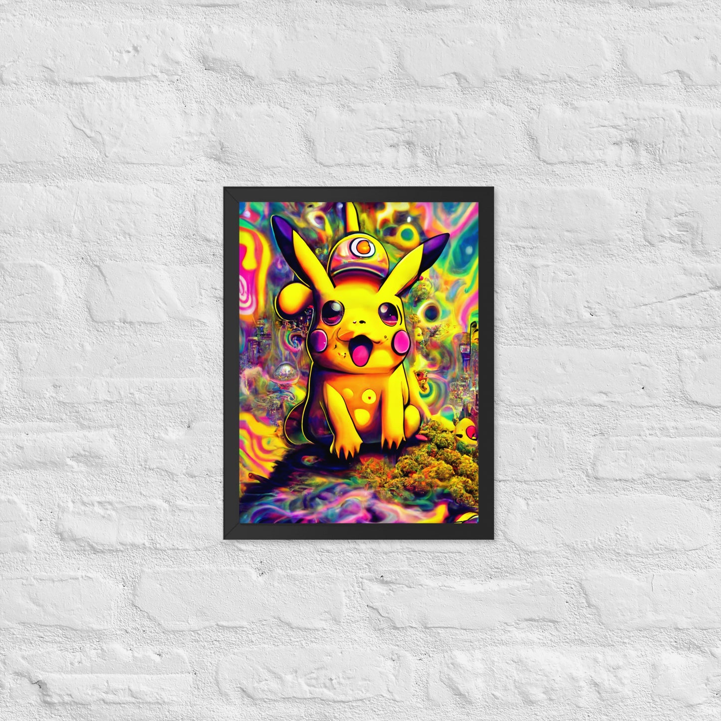 Pikachu Trip 1.0 Framed photo paper poster
