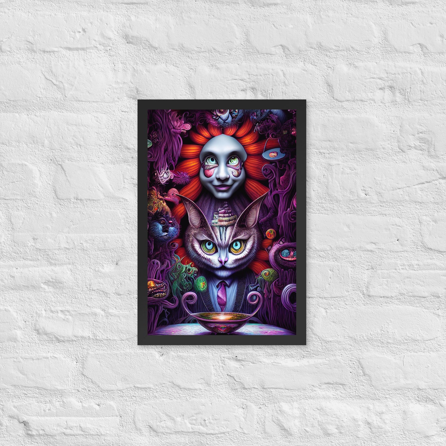 Cheshire Cat in Wonderland 1.0 Framed photo paper poster