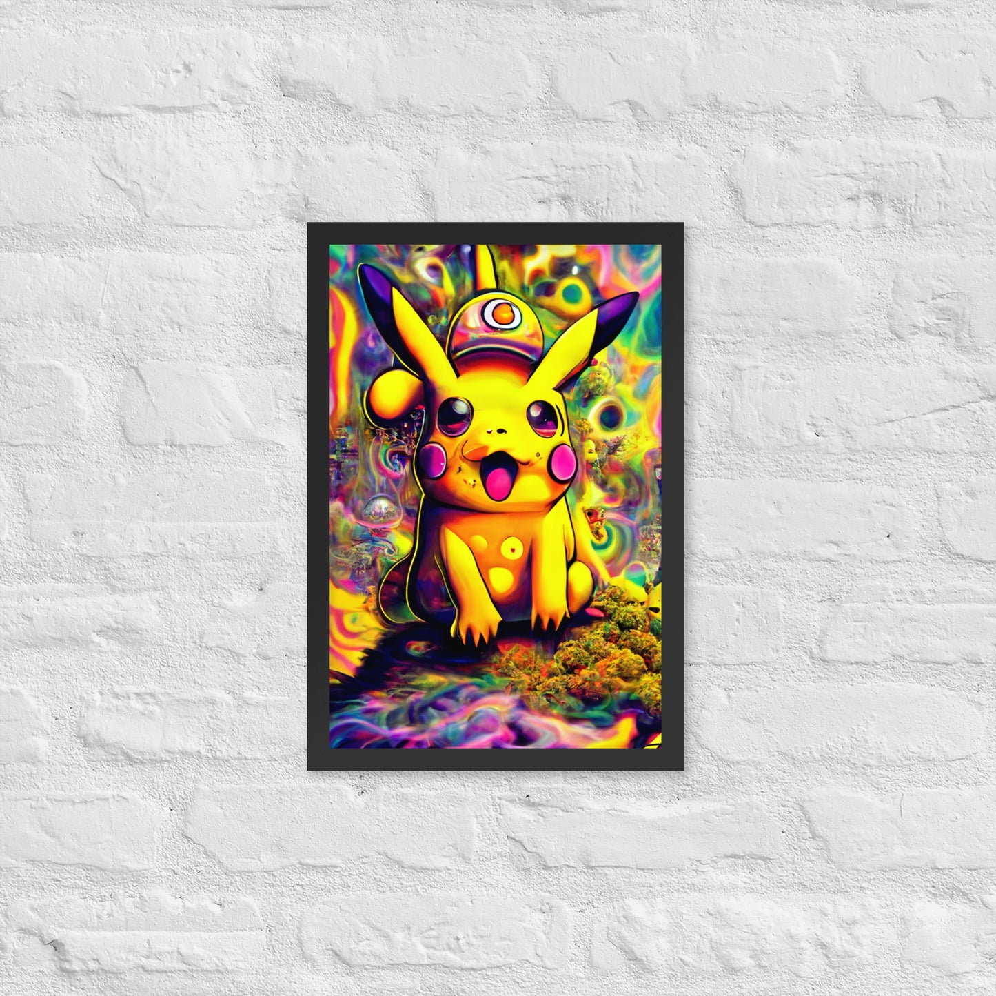 Pikachu Trip 1.0 Framed photo paper poster