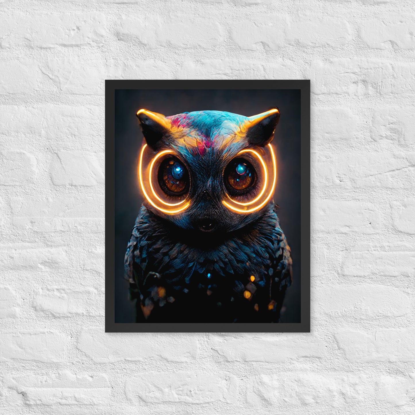 Electro Owl 1.0 Framed Photo Paper Poster