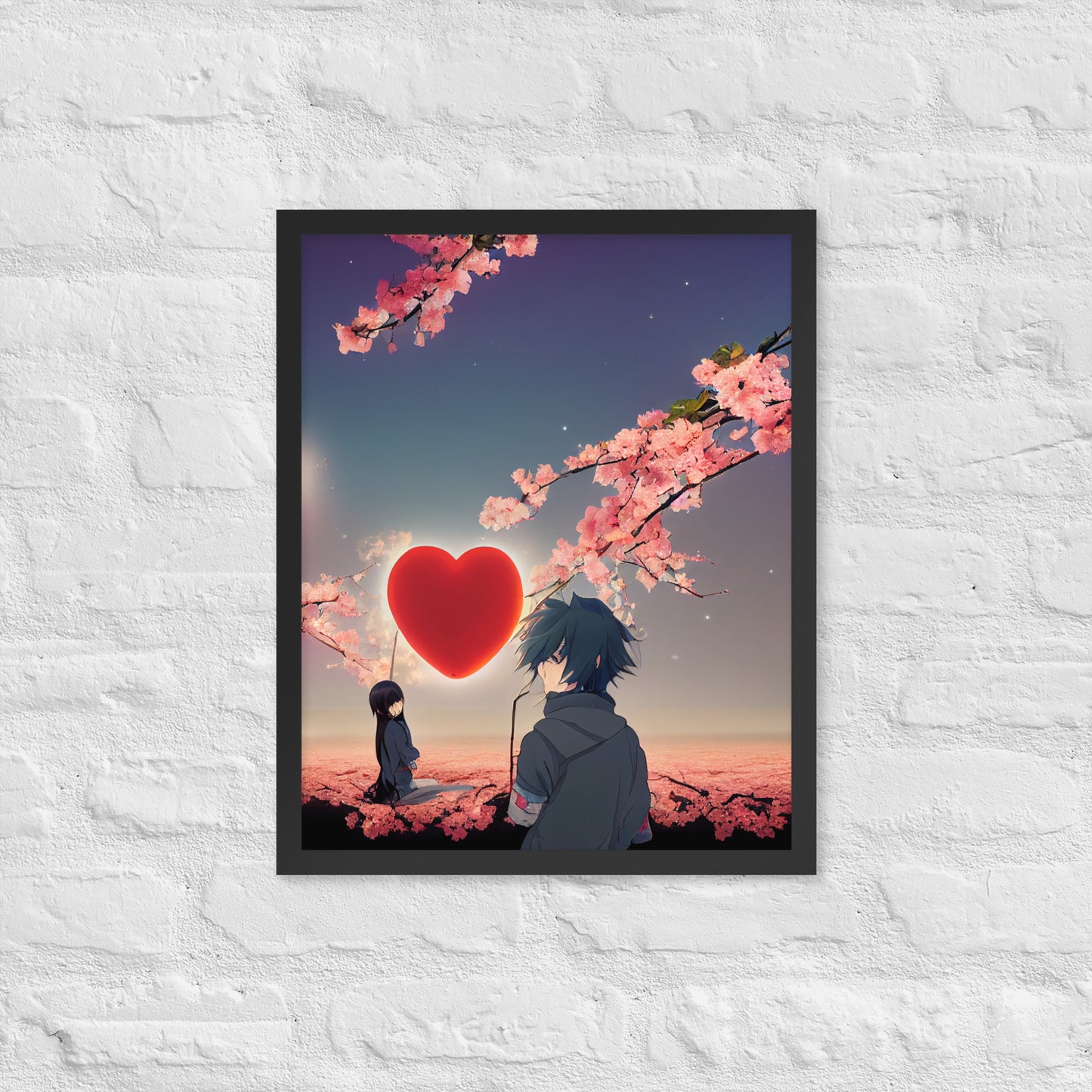 Anime love 1.0 Framed Photo Paper Poster Wall Art