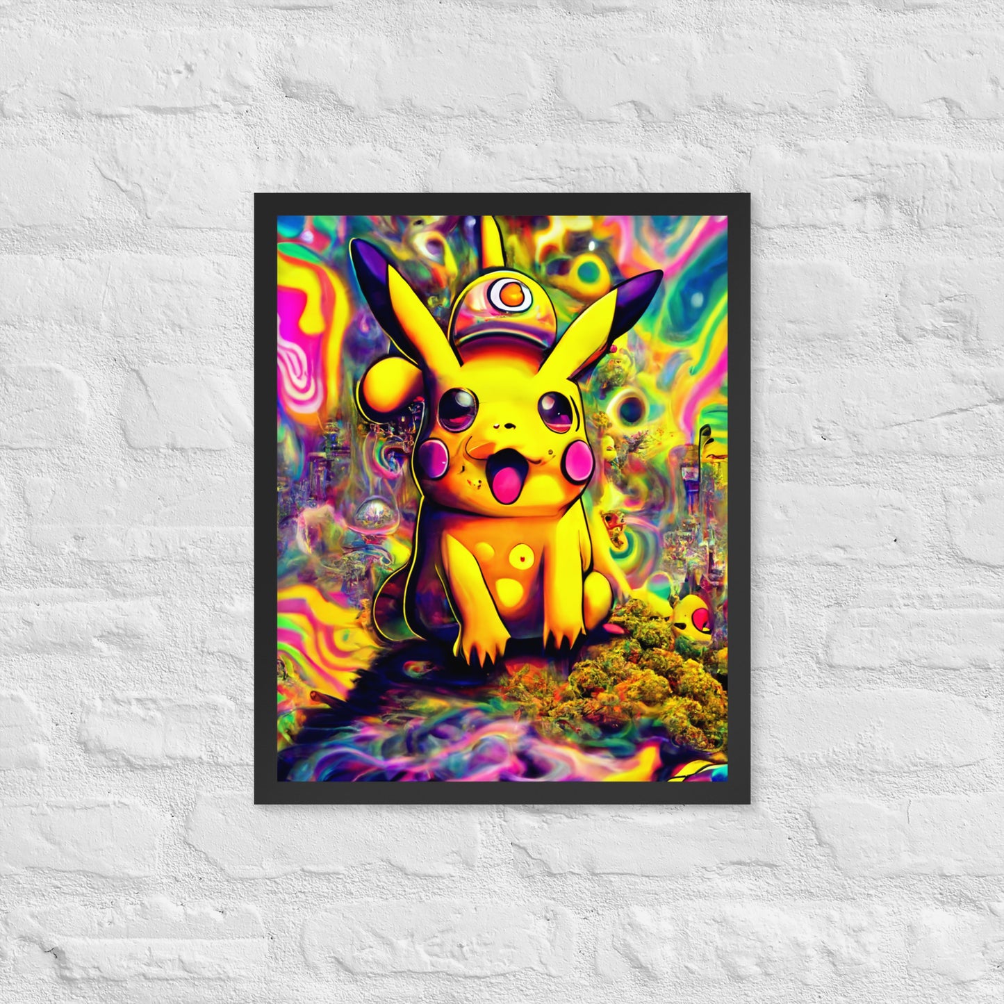 Pikachu Trip 1.0 Framed photo paper poster