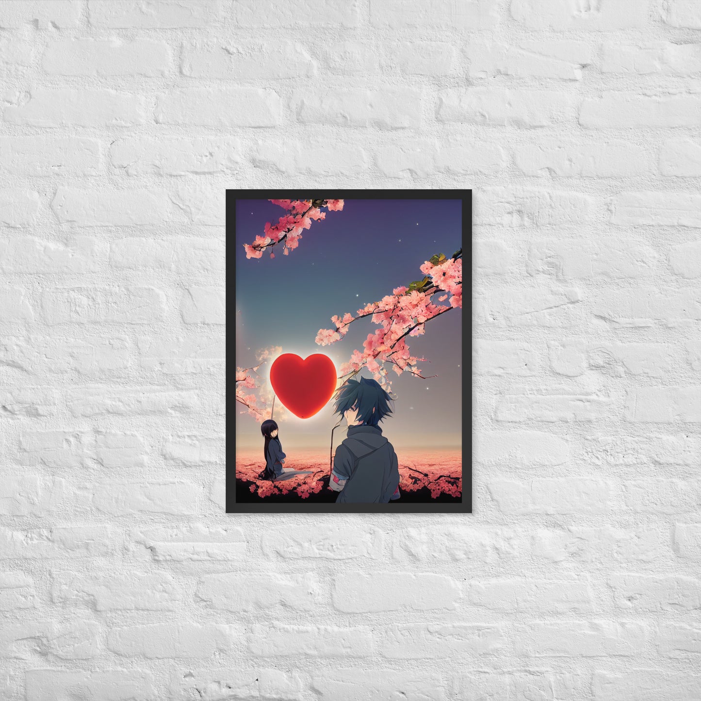 Anime love 1.0 Framed Photo Paper Poster Wall Art
