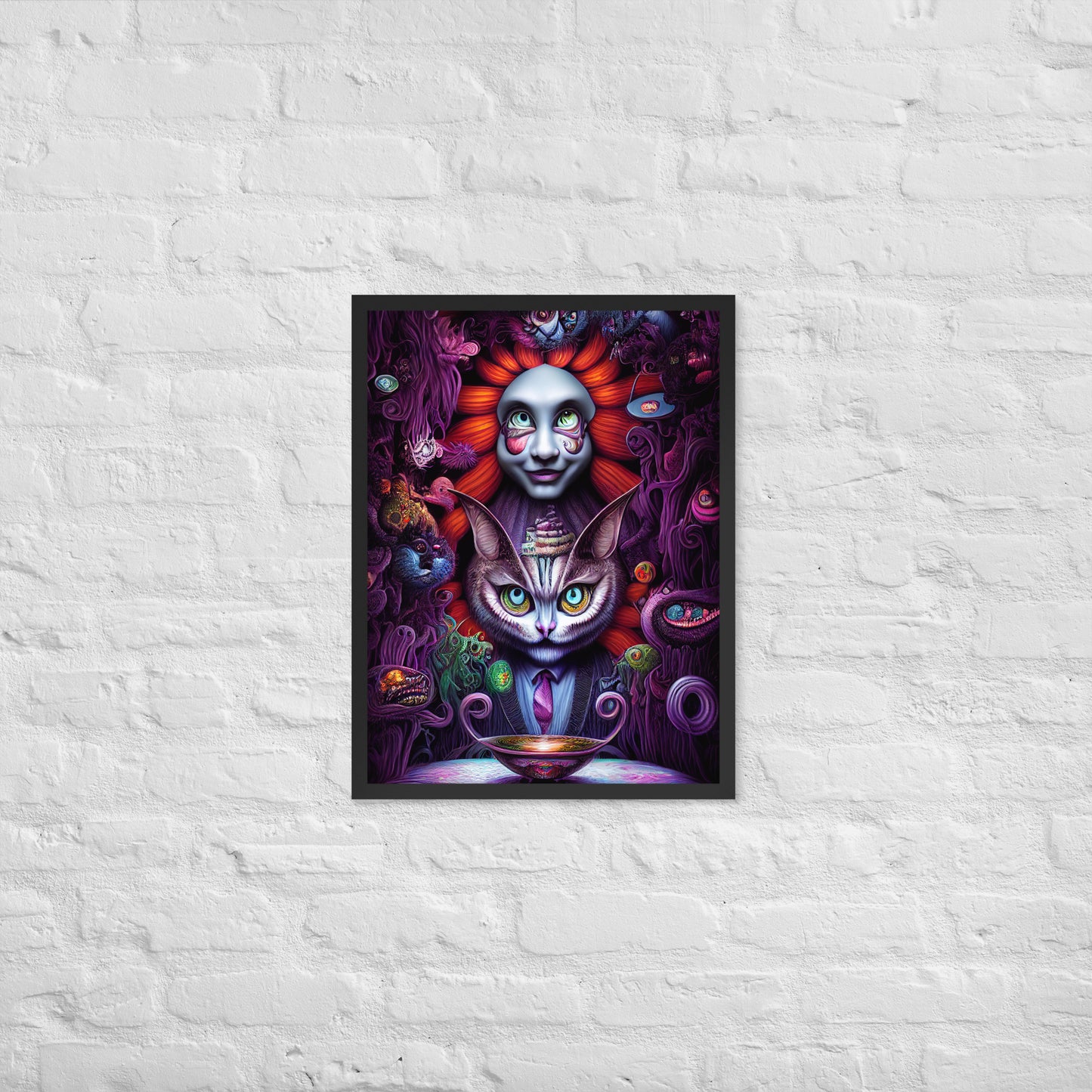 Cheshire Cat in Wonderland 1.0 Framed photo paper poster
