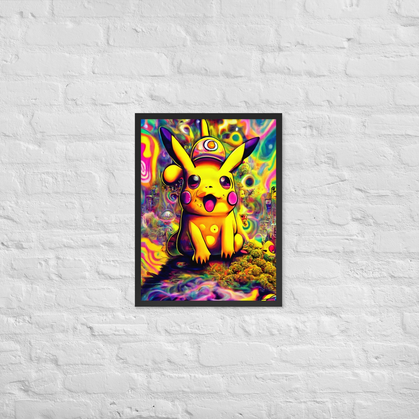 Pikachu Trip 1.0 Framed photo paper poster