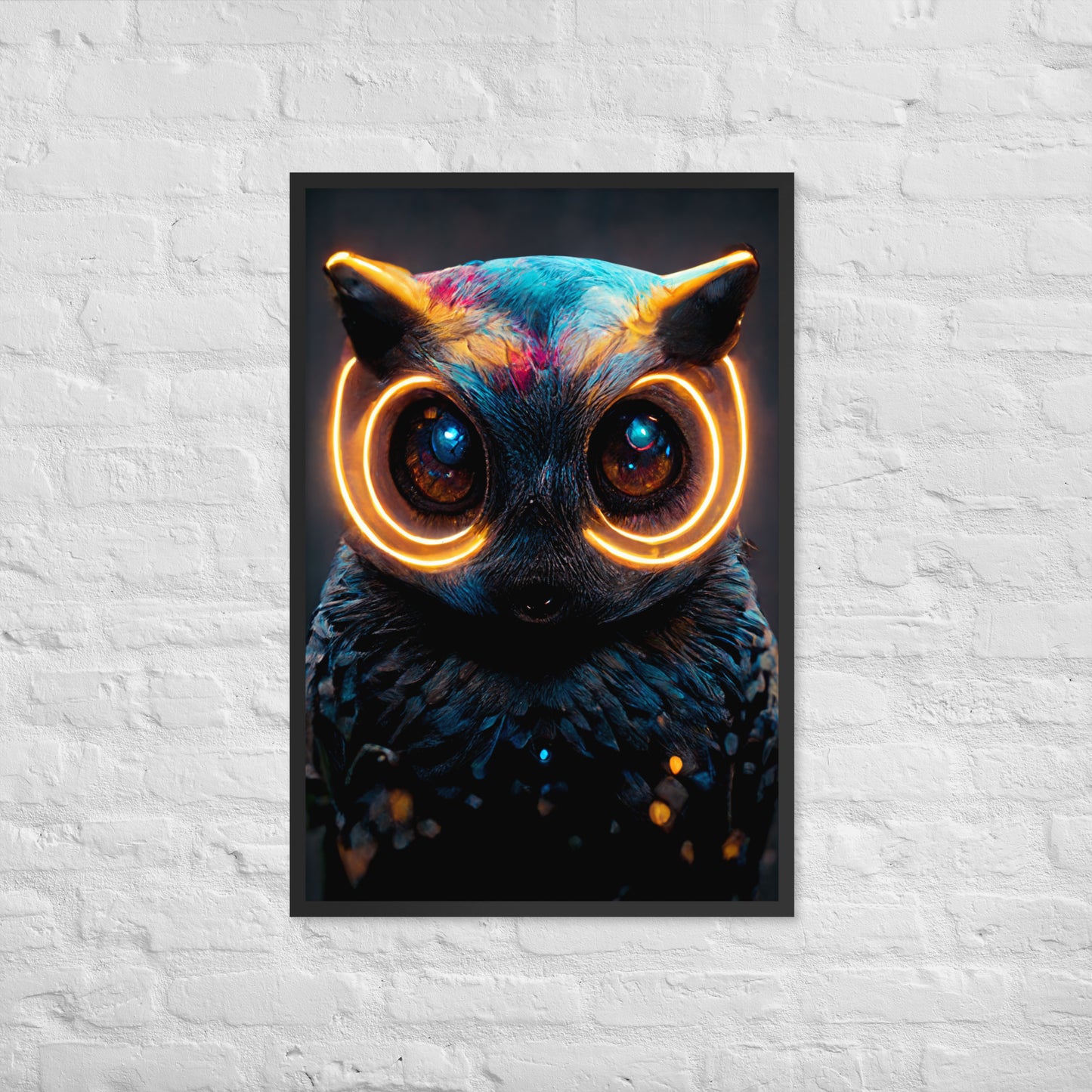 Electro Owl 1.0 Framed Photo Paper Poster