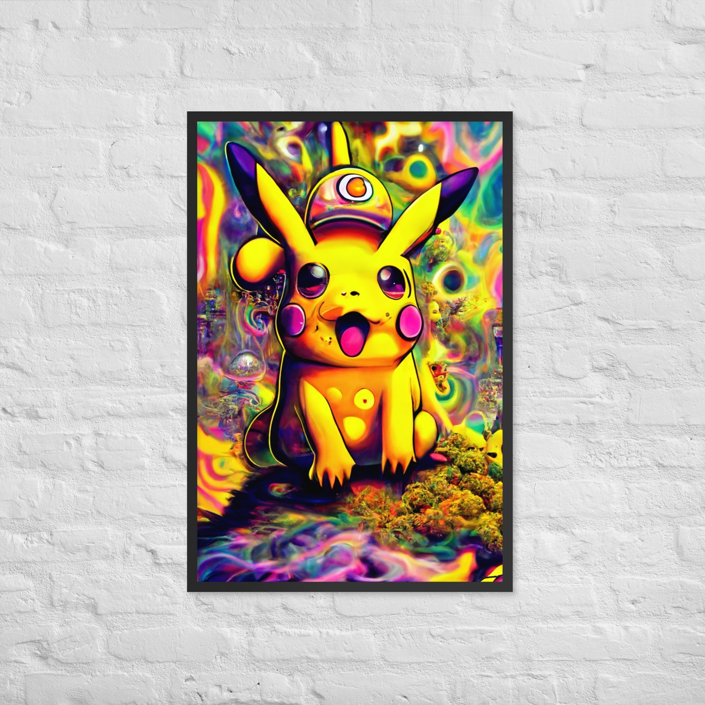 Pikachu Trip 1.0 Framed photo paper poster