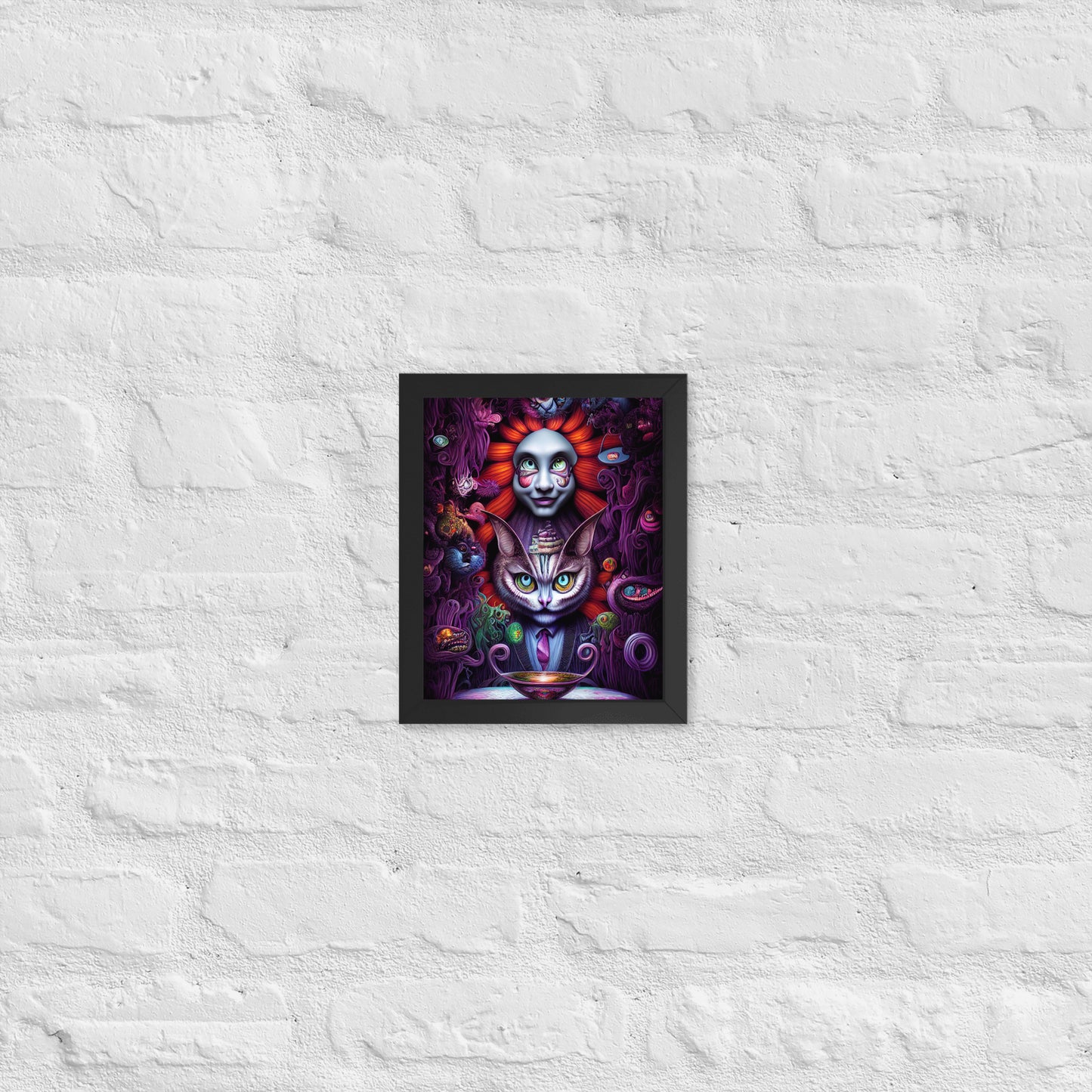 Cheshire Cat in Wonderland 1.0 Framed photo paper poster