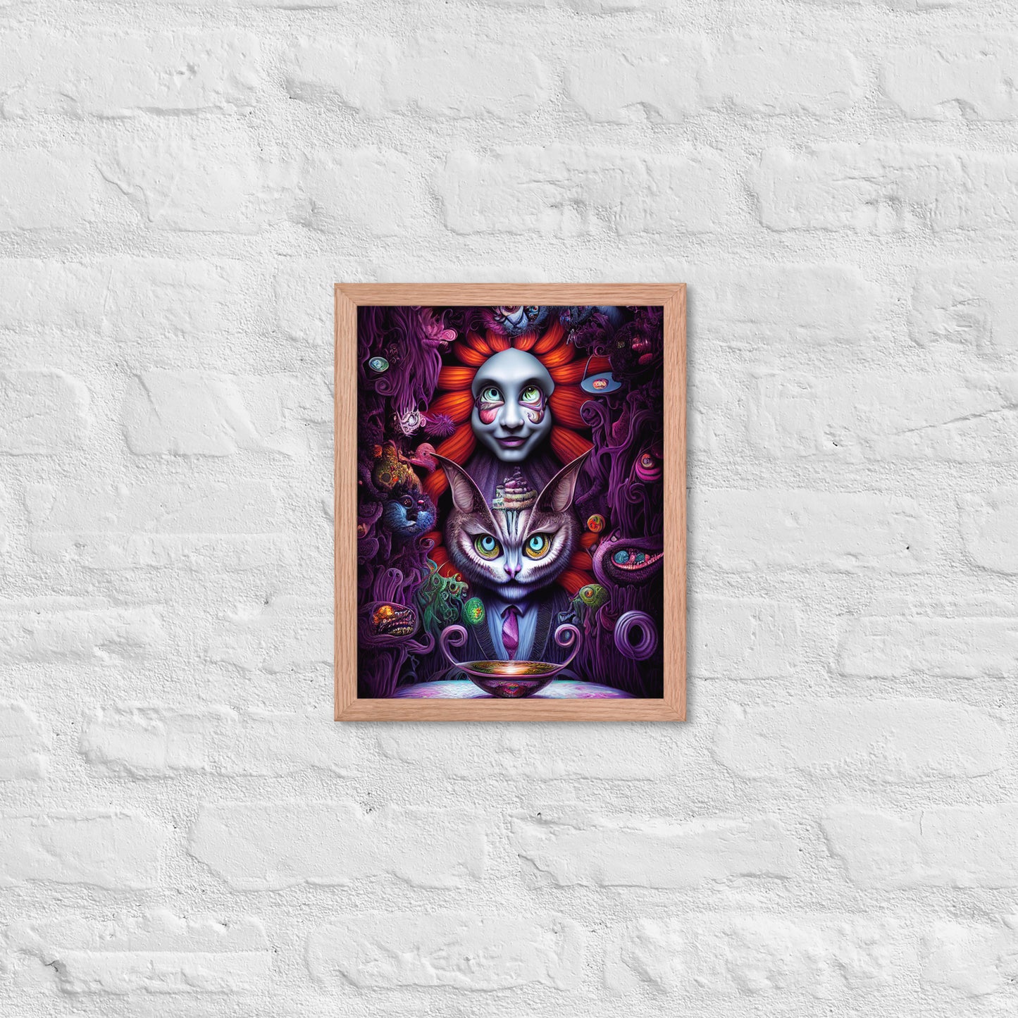 Cheshire Cat in Wonderland 1.0 Framed photo paper poster