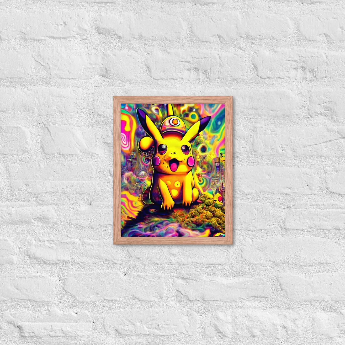 Pikachu Trip 1.0 Framed photo paper poster