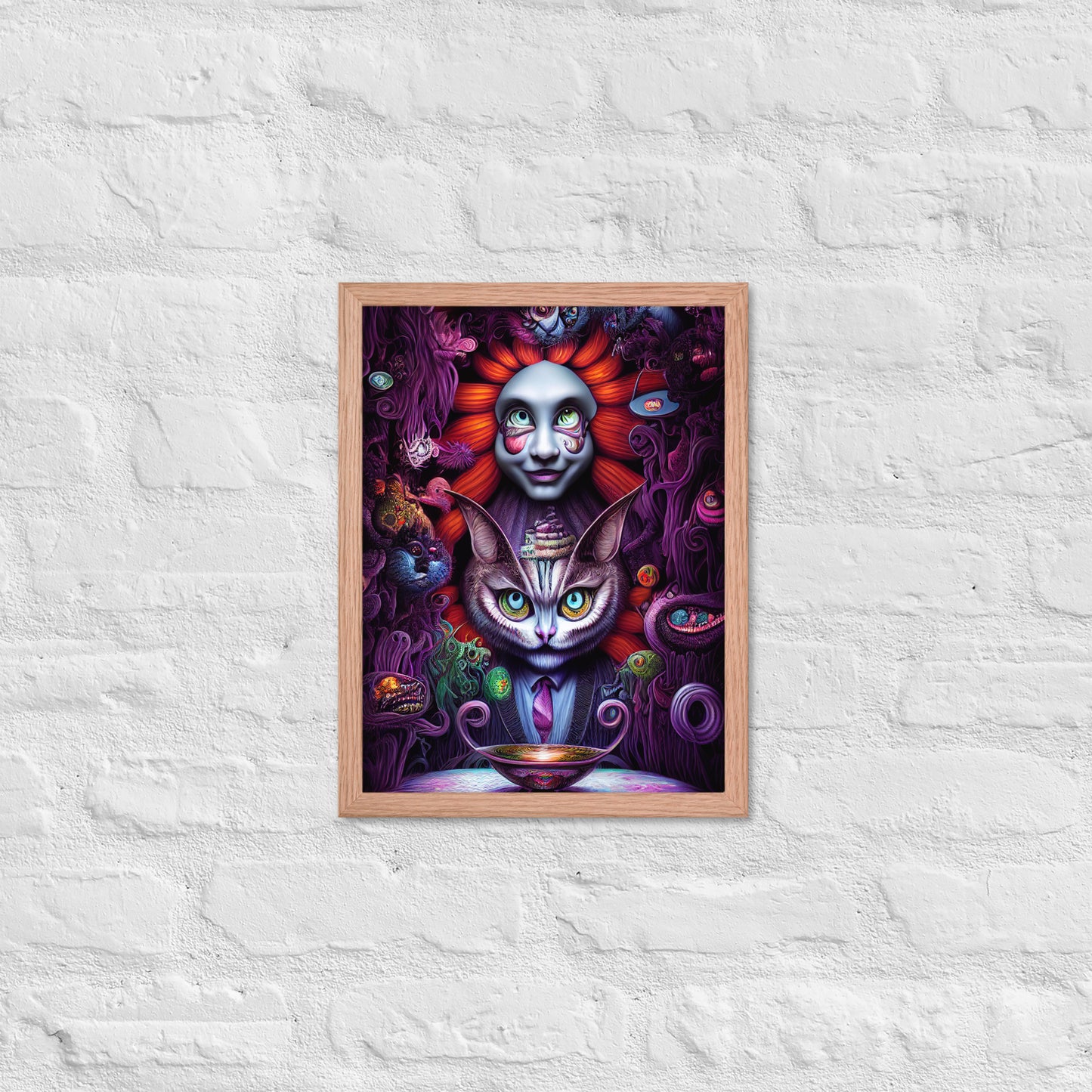 Cheshire Cat in Wonderland 1.0 Framed photo paper poster