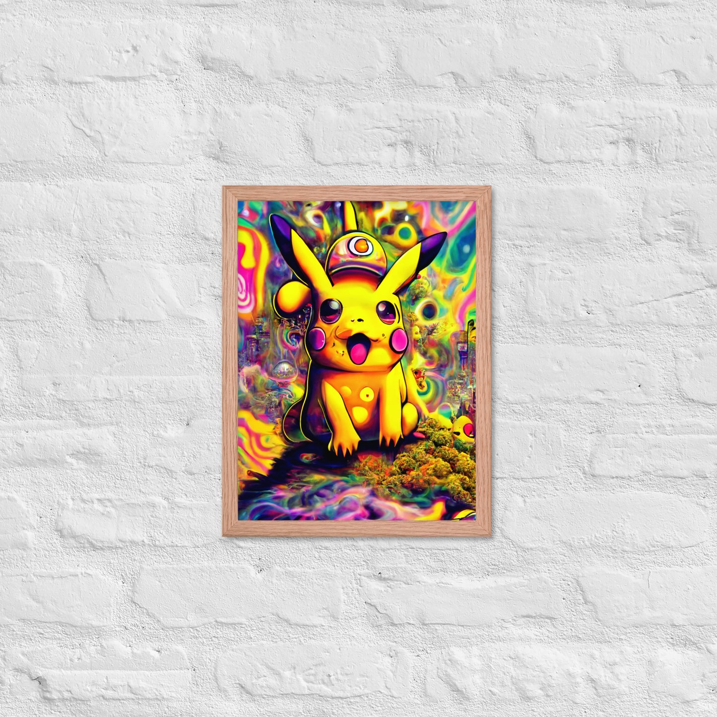 Pikachu Trip 1.0 Framed photo paper poster