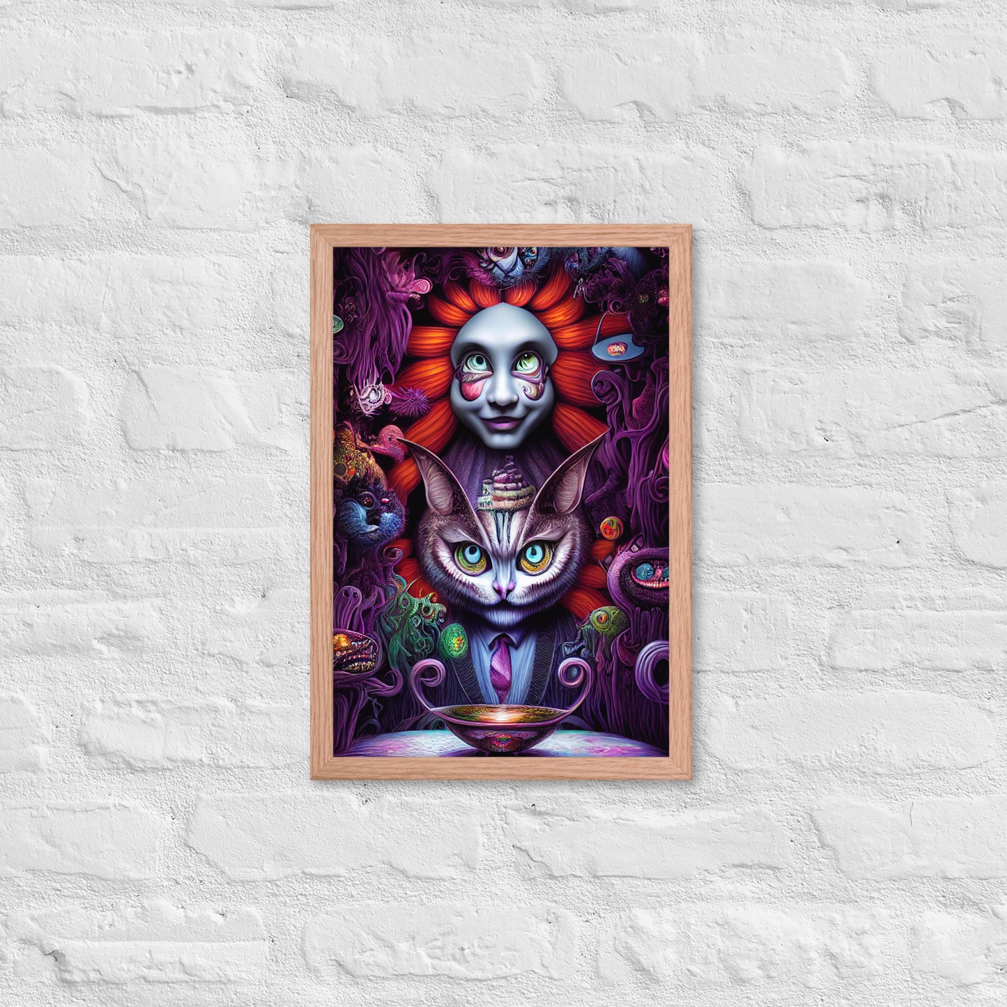 Cheshire Cat in Wonderland 1.0 Framed photo paper poster