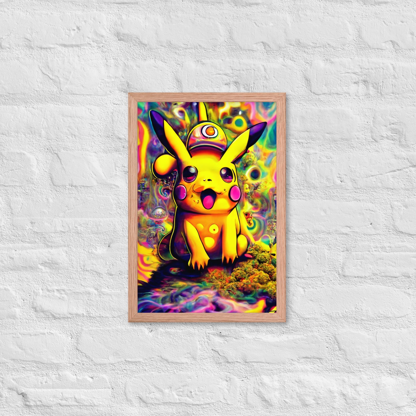 Pikachu Trip 1.0 Framed photo paper poster