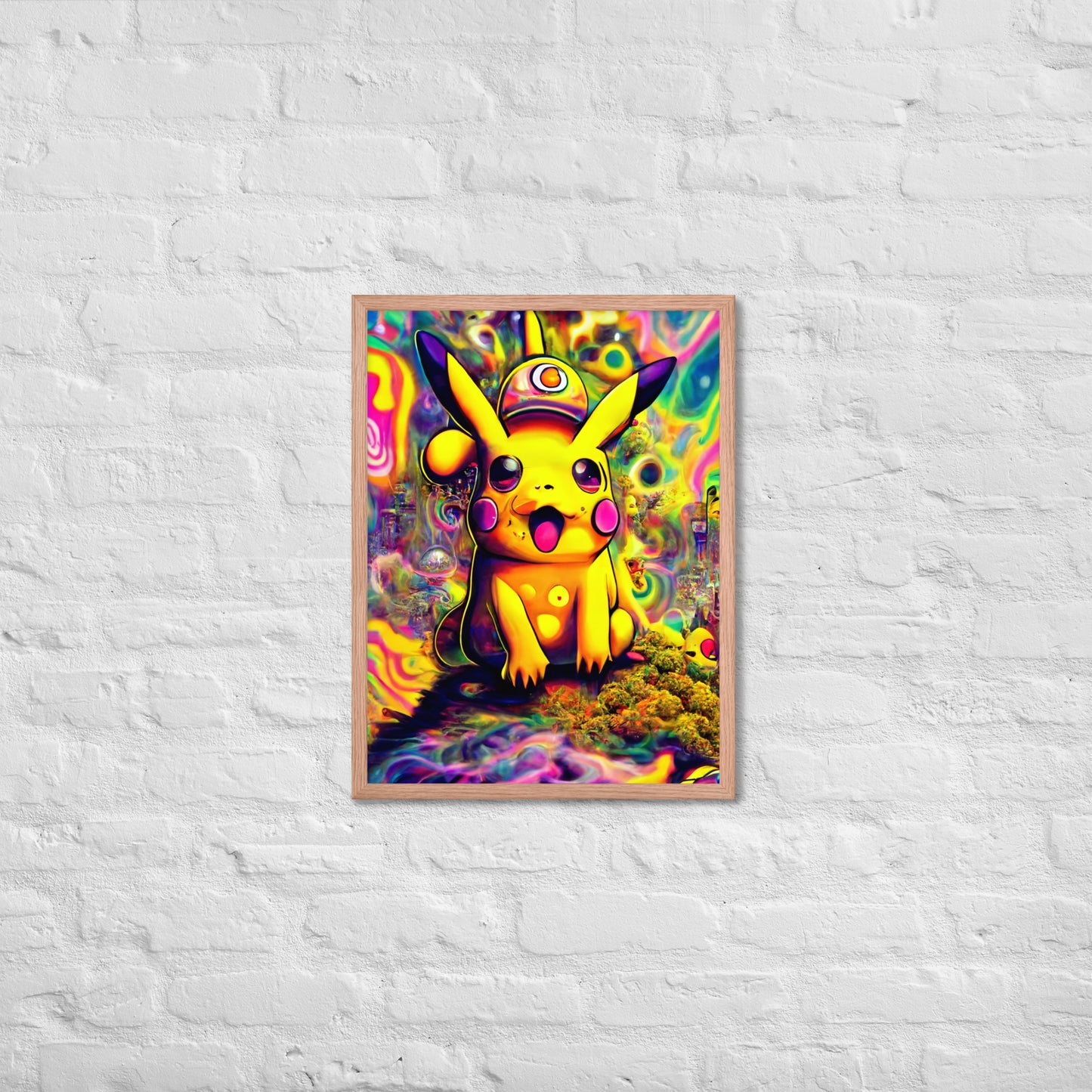 Pikachu Trip 1.0 Framed photo paper poster