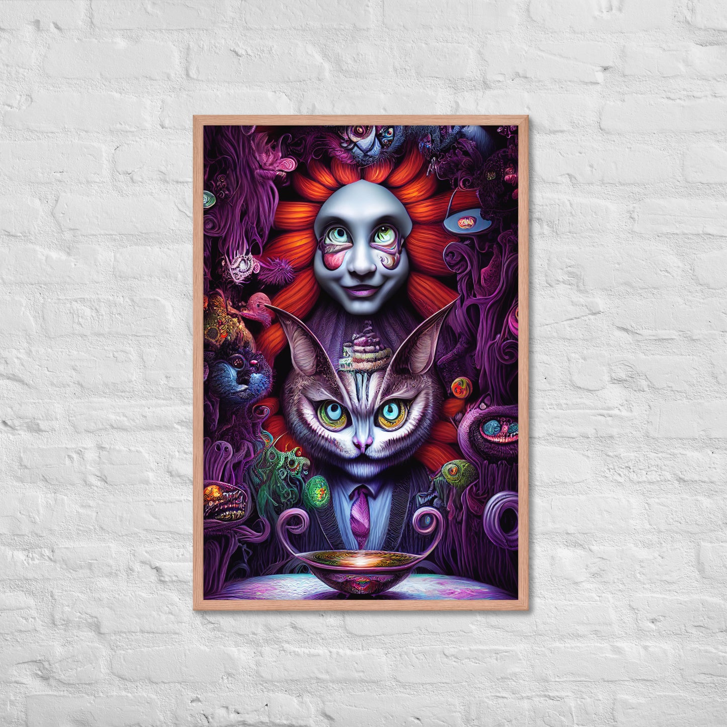 Cheshire Cat in Wonderland 1.0 Framed photo paper poster
