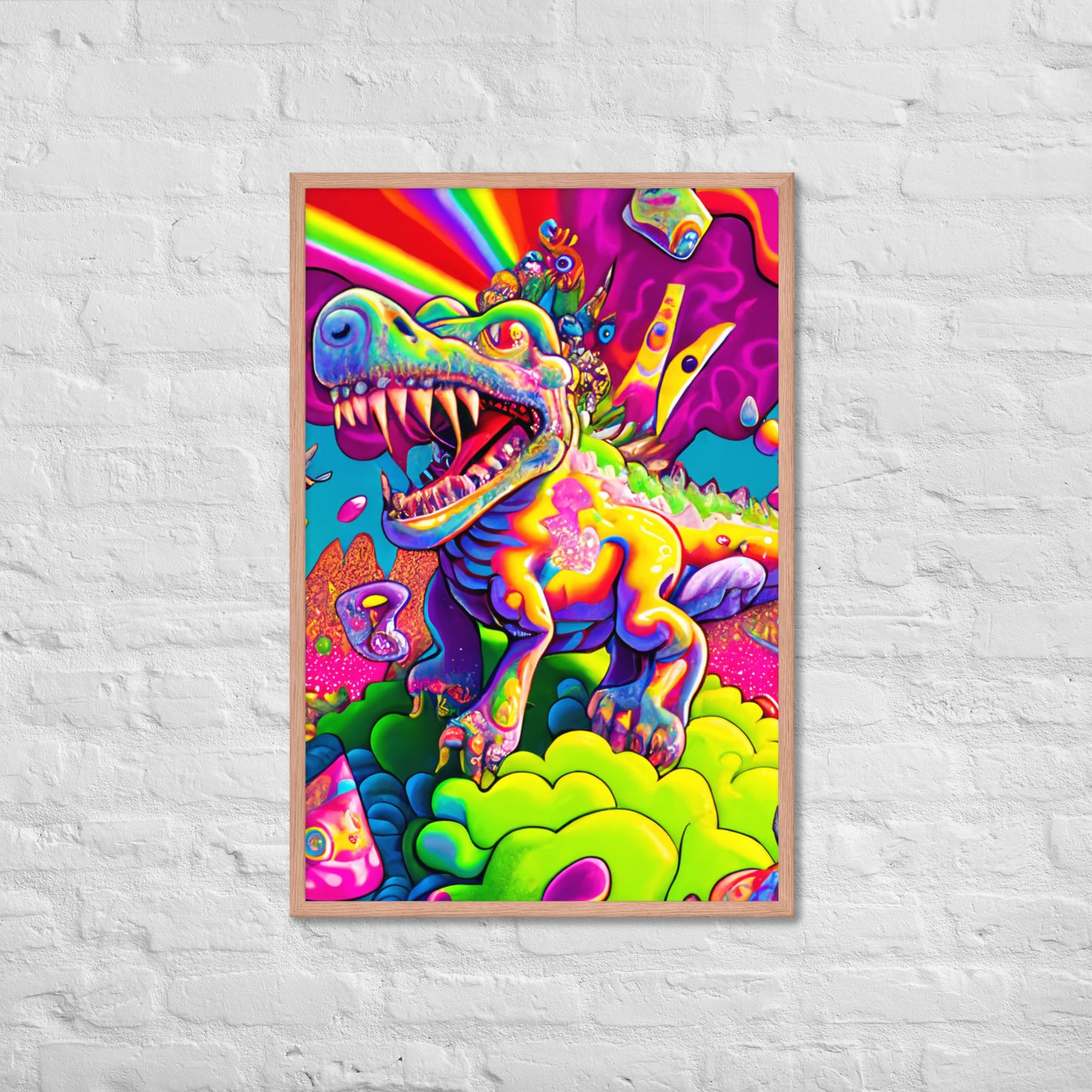 Dino Trip 1.0 Framed photo paper poster