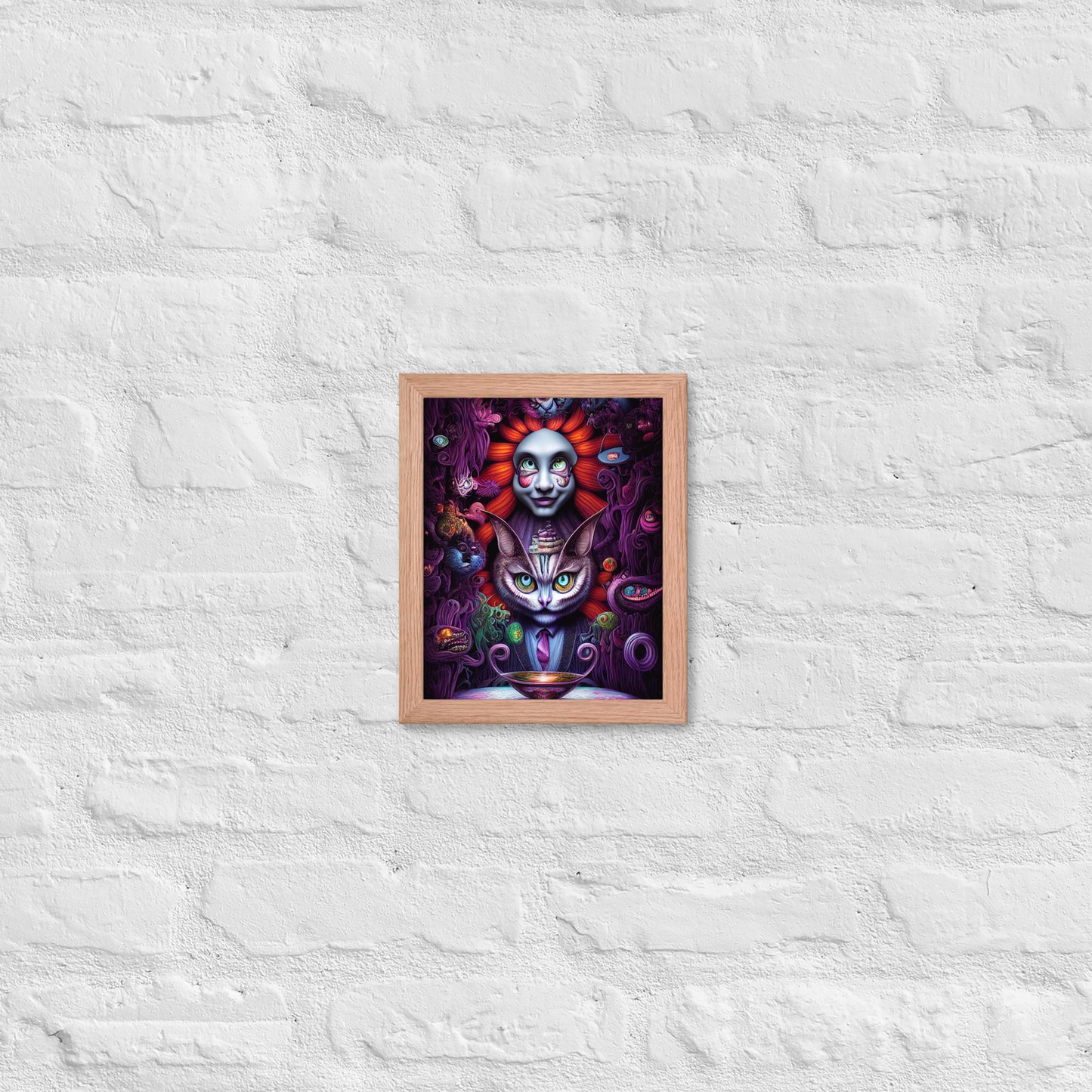 Cheshire Cat in Wonderland 1.0 Framed photo paper poster