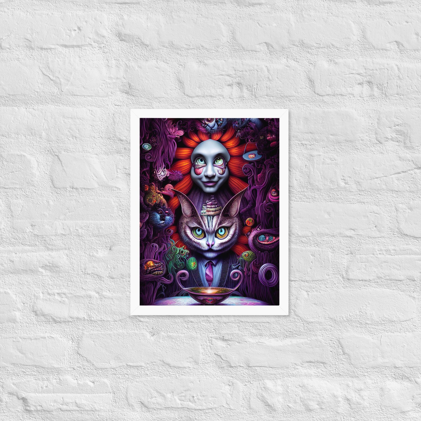 Cheshire Cat in Wonderland 1.0 Framed photo paper poster