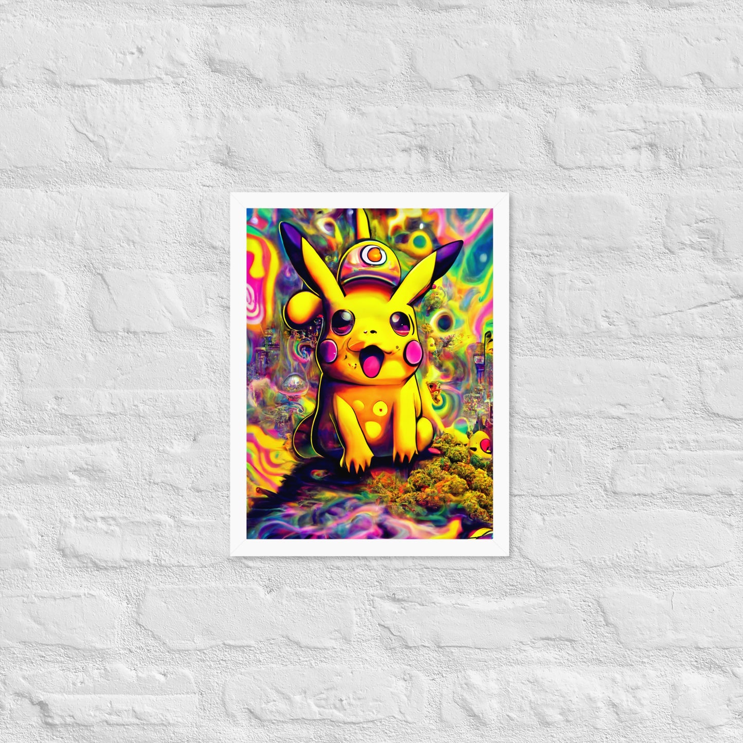 Pikachu Trip 1.0 Framed photo paper poster