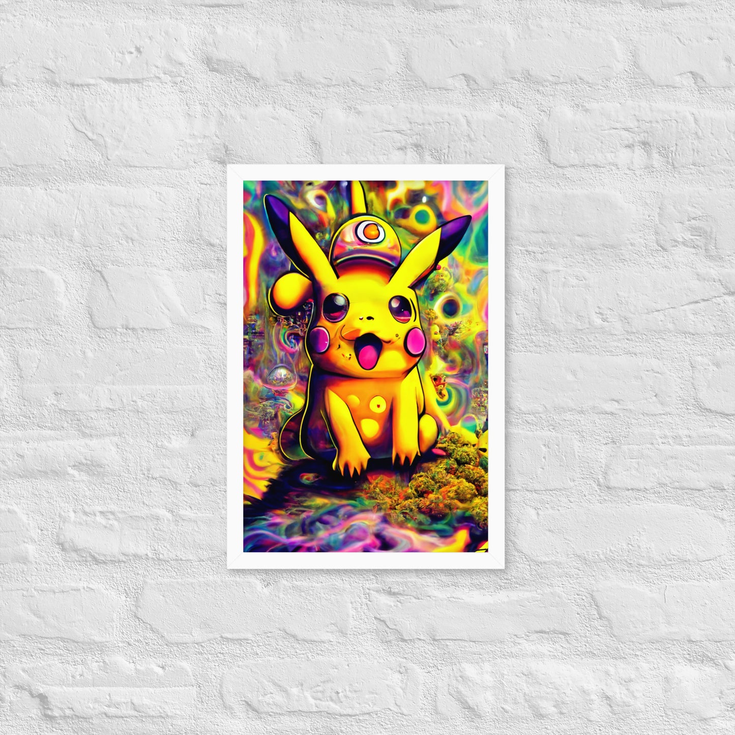 Pikachu Trip 1.0 Framed photo paper poster